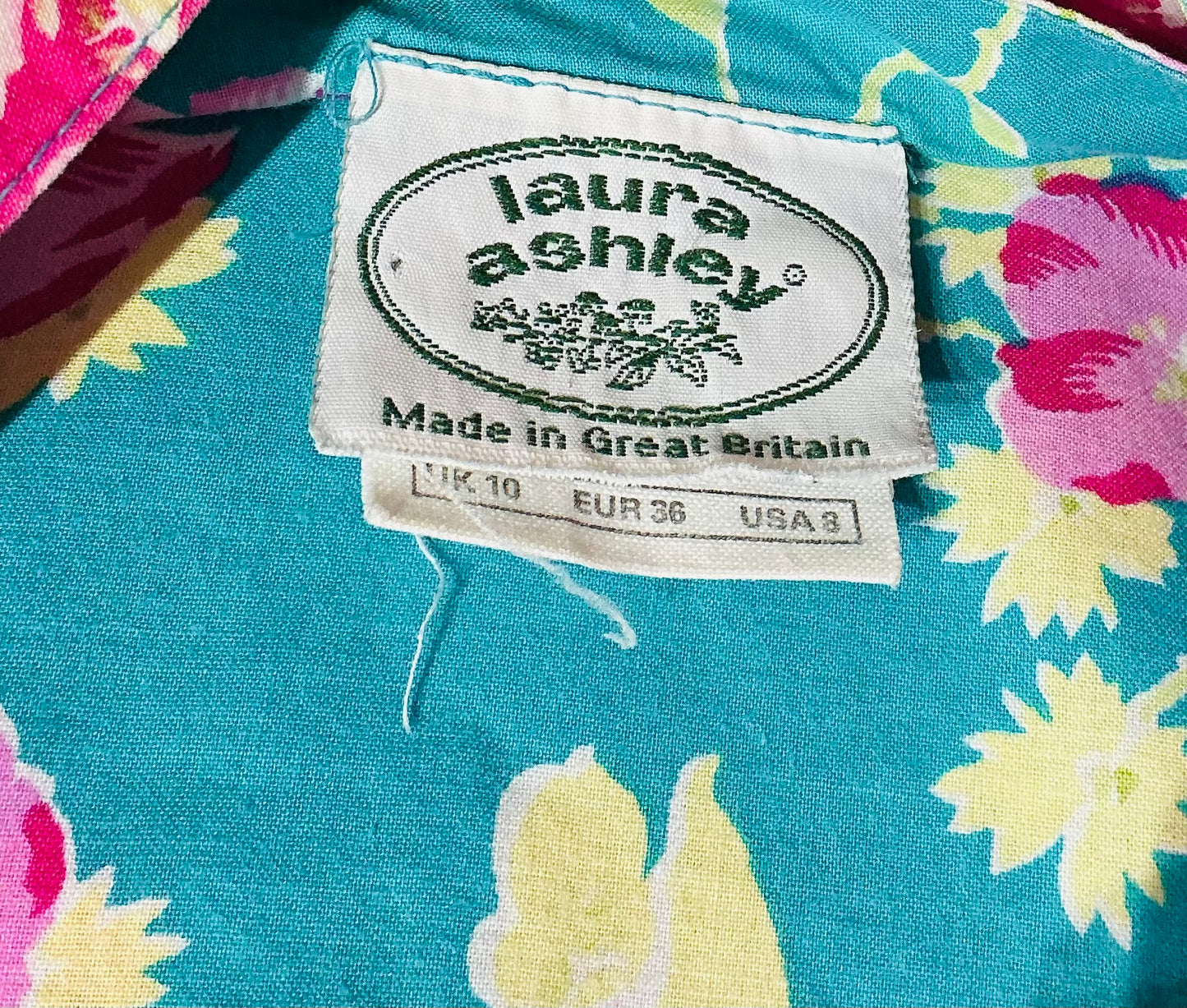 1980s Vintage Laura Ashley Floral Halter neck Swing Dress