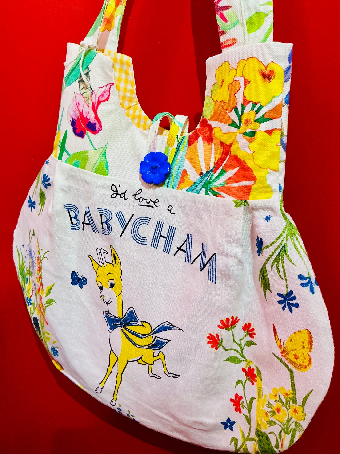 Handmade “I’d Love a Babycham” Handbag