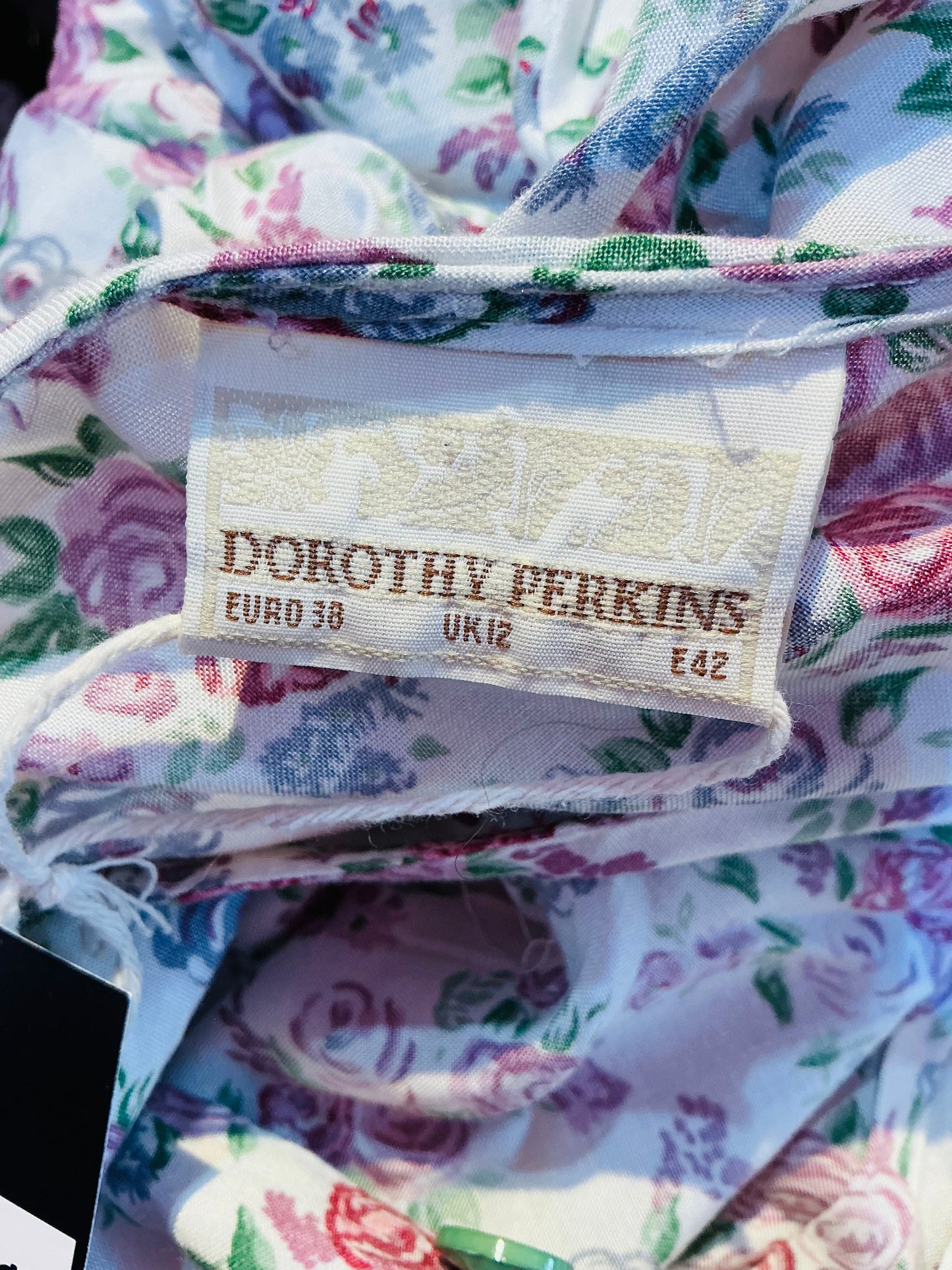 1980s Vintage Rose Floral Dorothy Perkins Dress