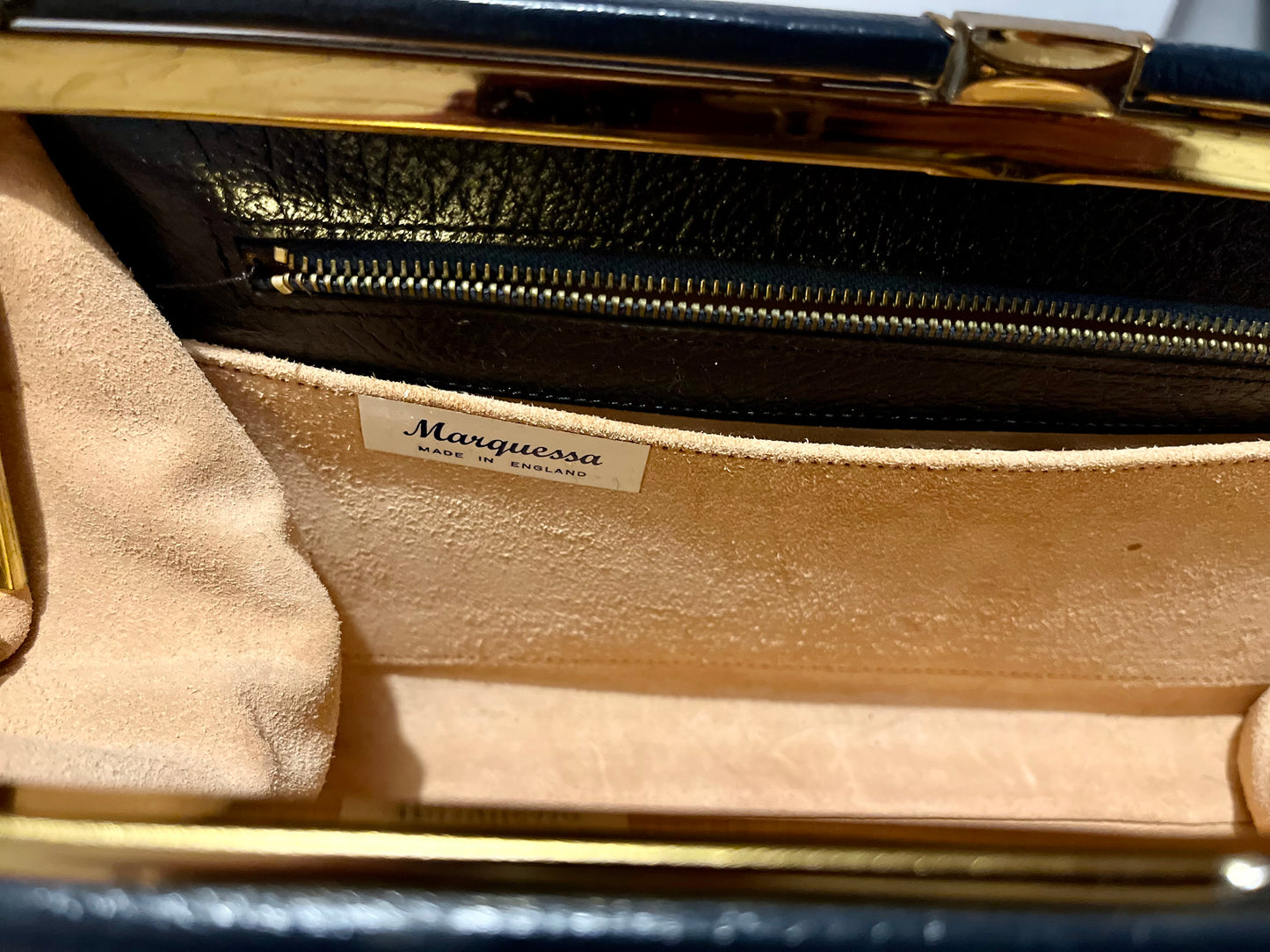 Dark Navy 1960s Vintage Marquessa Handbag