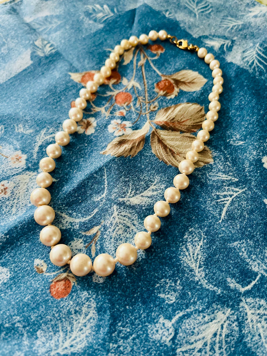 1960s Vintage Monet Pearl Necklace