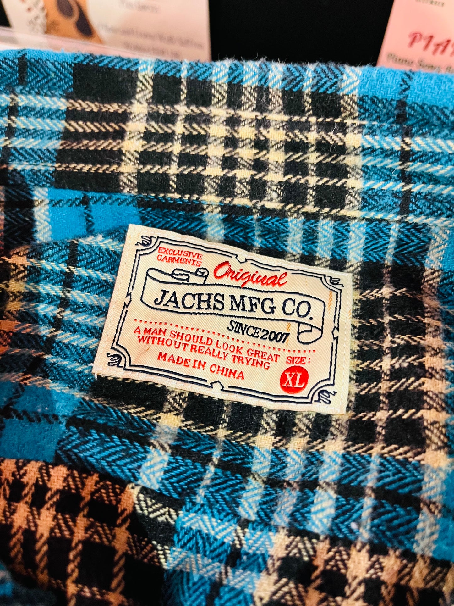 90s Vintage Blue and Black Shirt