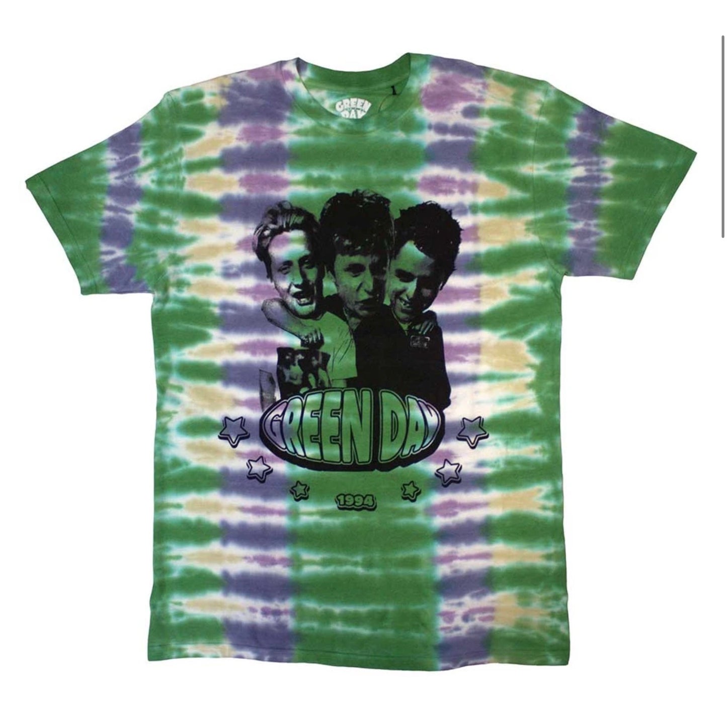 Green Day Tie Dye Band Top