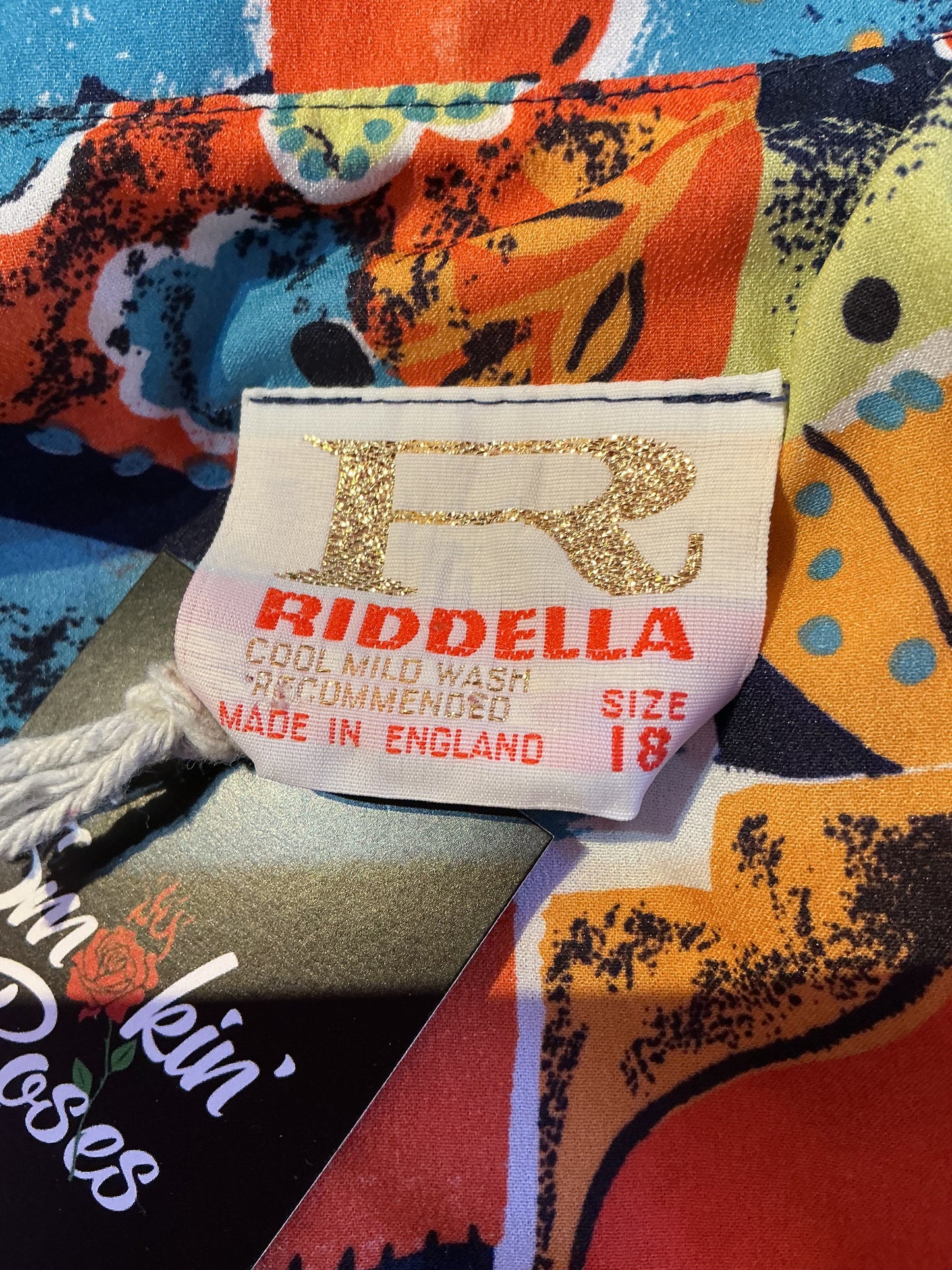 1980s Vintage Riddella Babydoll Dress & Belt