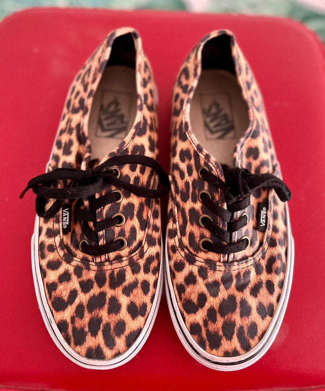 Authentic Leopard Print Vans