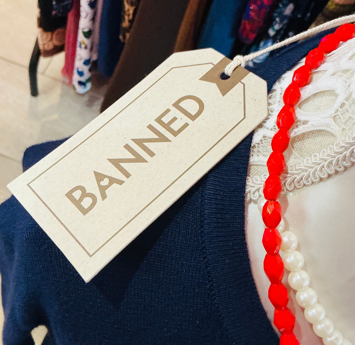 A Vintage Christmas Navy Banned Retro Christmas Jumper