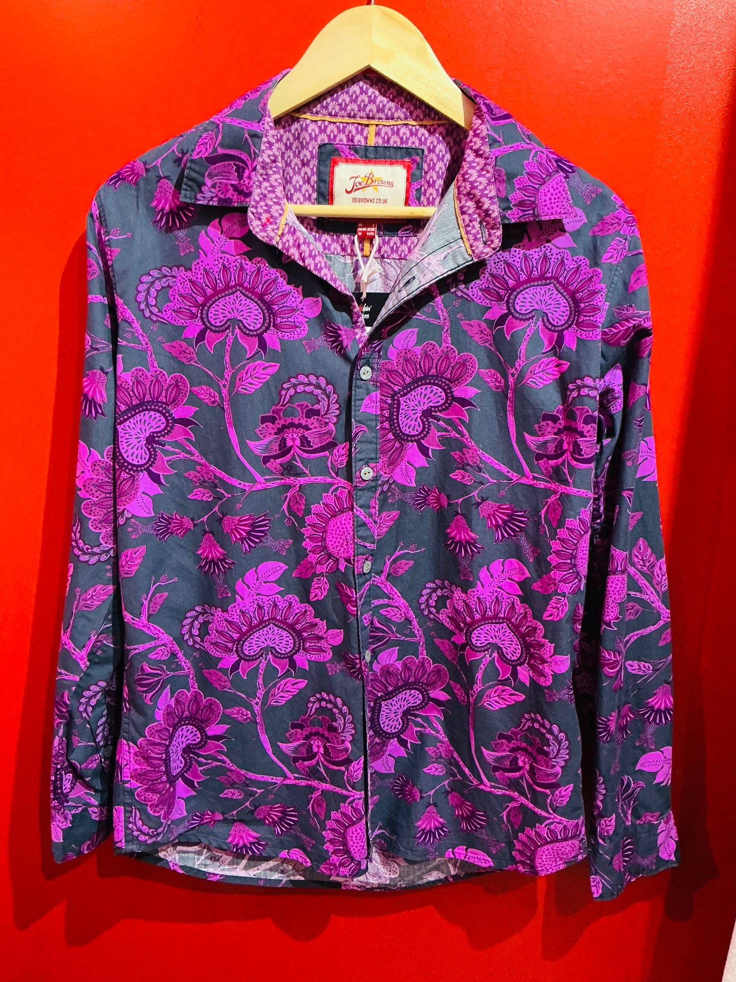 Joe Browns Purple Patterned Shirt