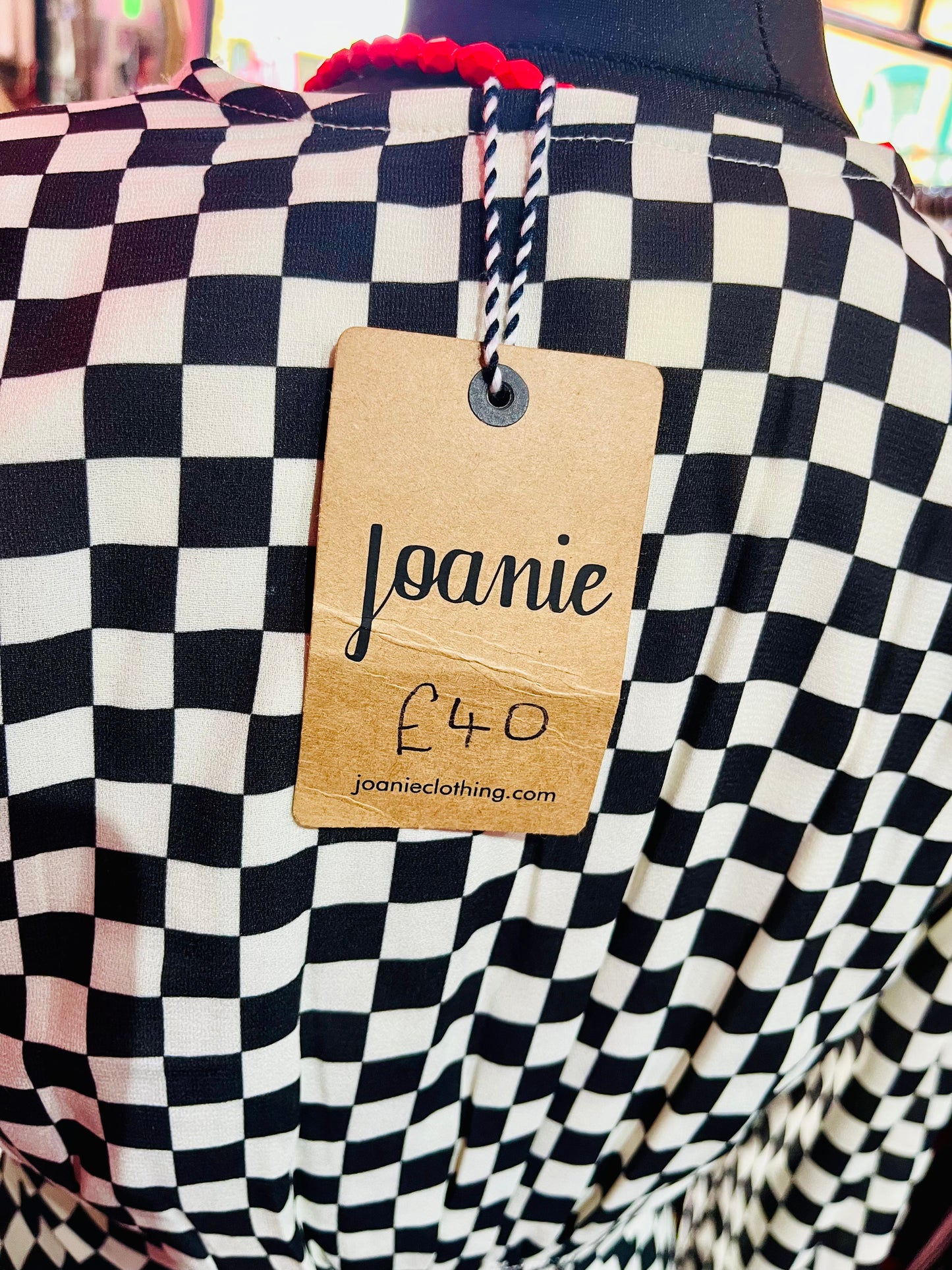 Black and White Checkerboard Joanie Dress