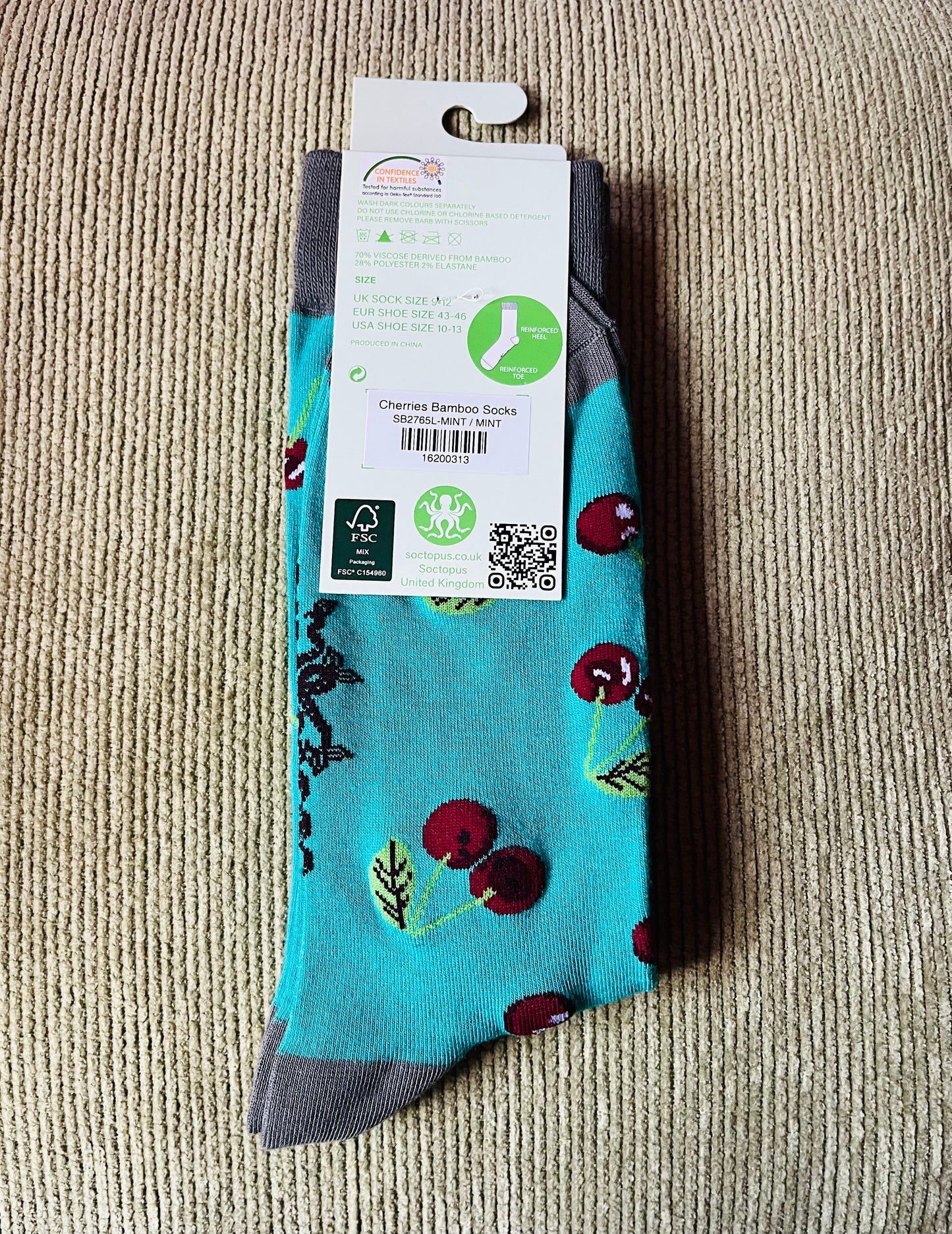 Socktopus Cherry Bamboo Socks