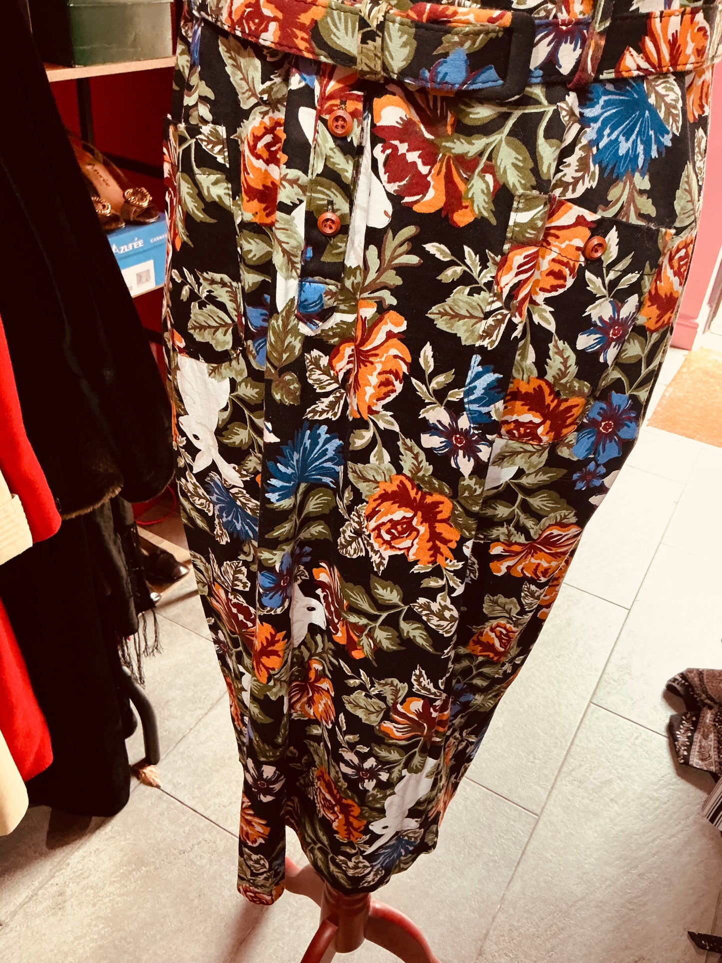 Collectif Vintage Autumn Garden Pencil Dress