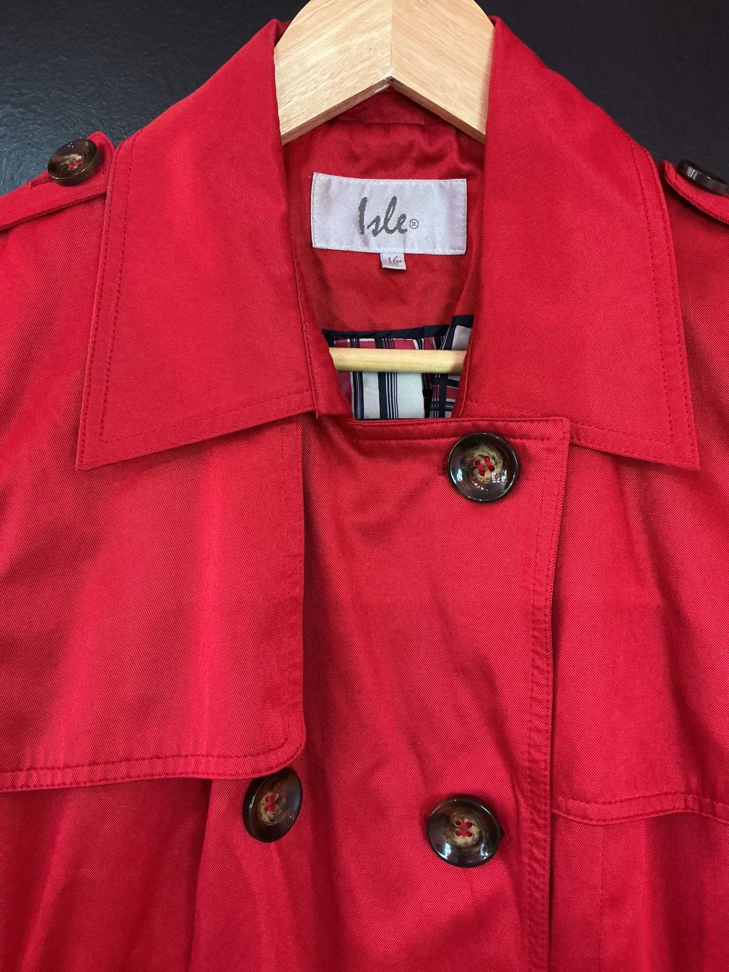 Red Isle Trench Coat