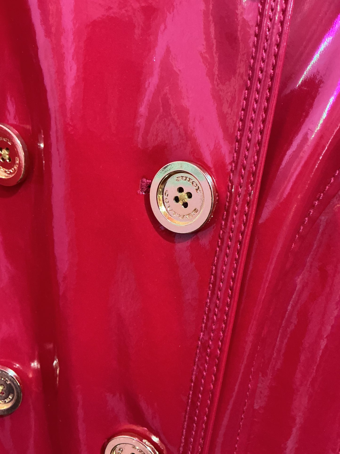 1990s Vintage Juicy Couture Red Patent Jacket