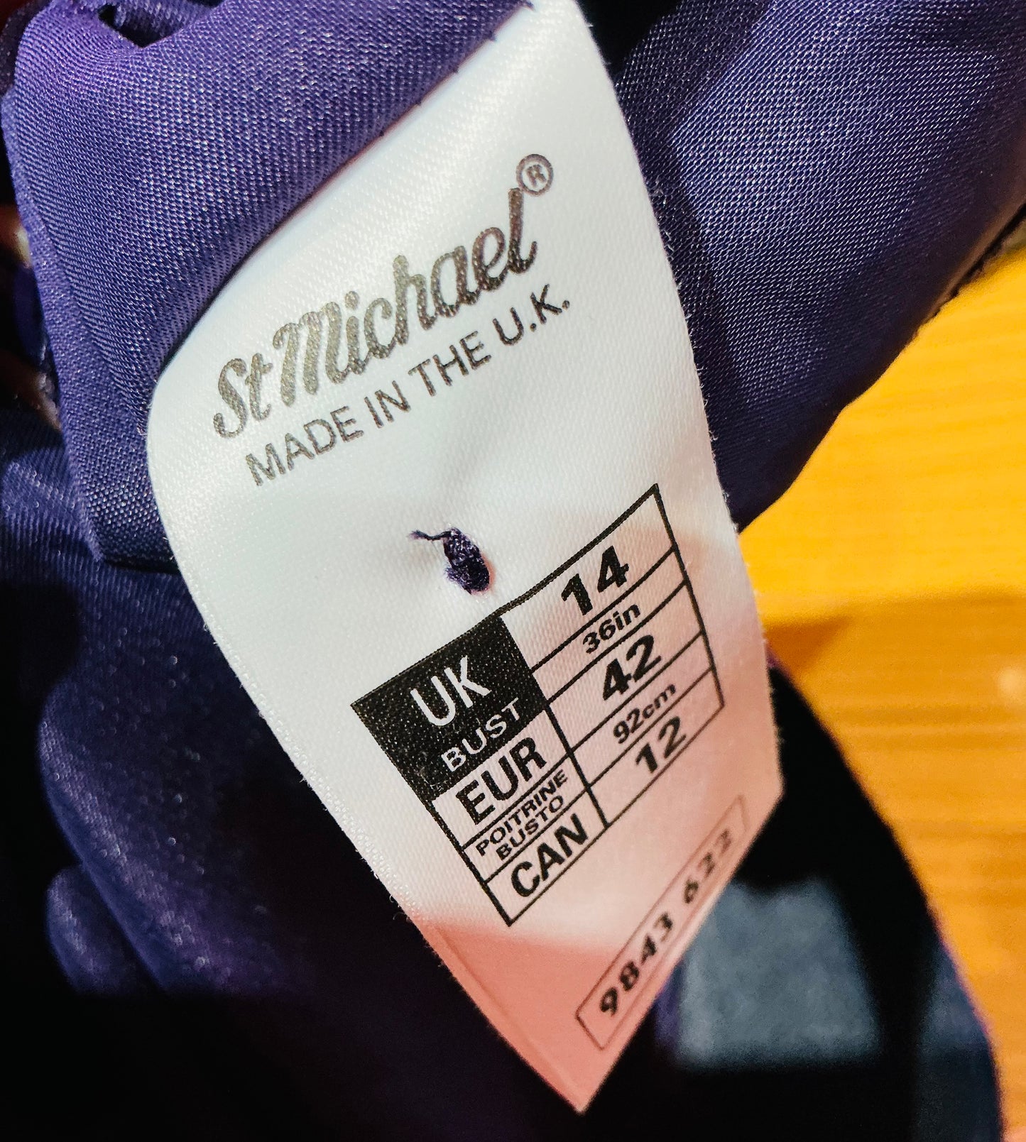 1980s Vintage Purple Satin St Michael Blouse