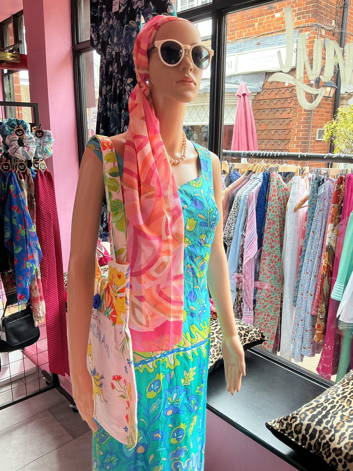 1970s Vintage Dollyrockers Silk Maxi Dress