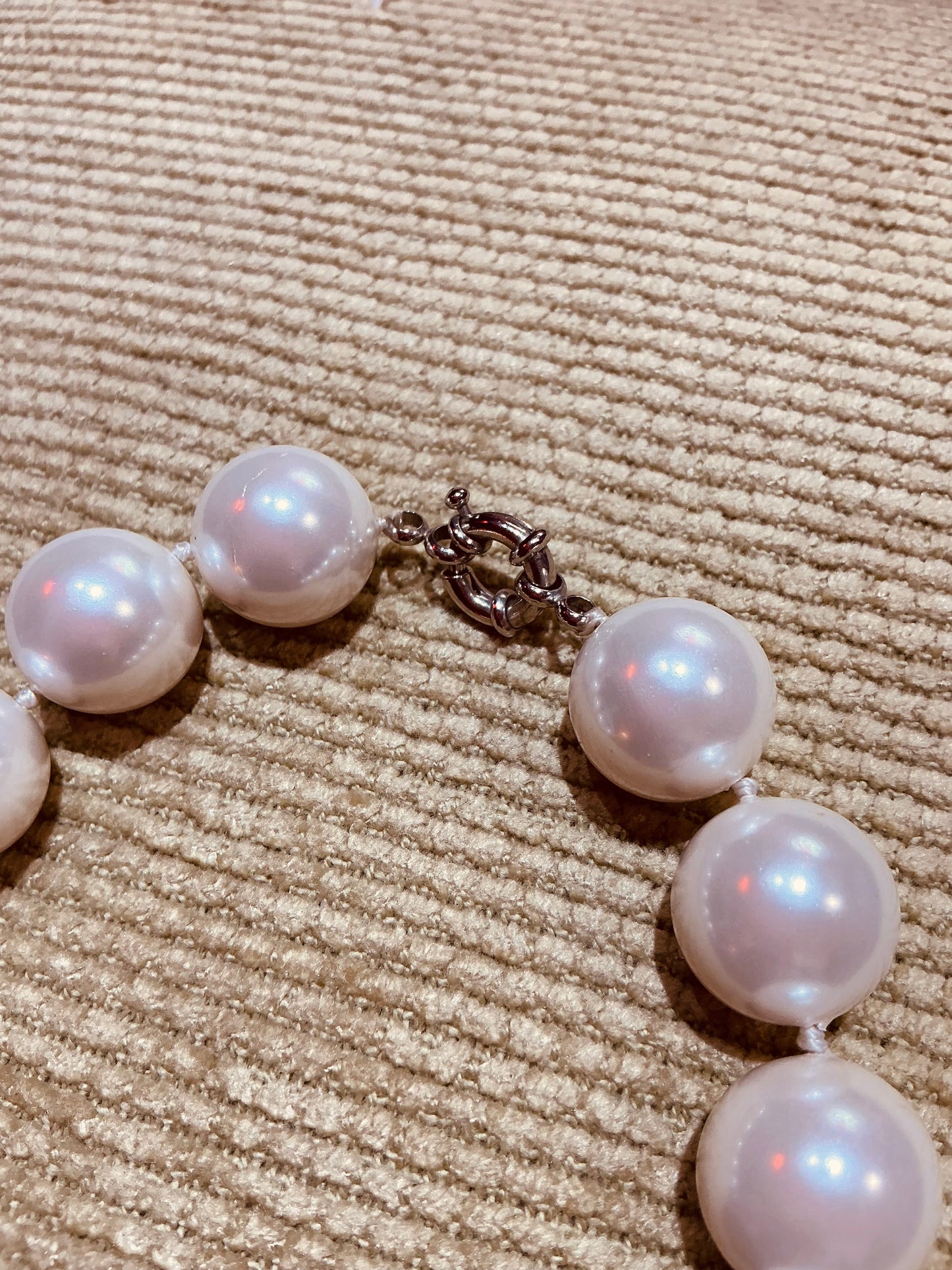 Large Glass Pearl Necklace