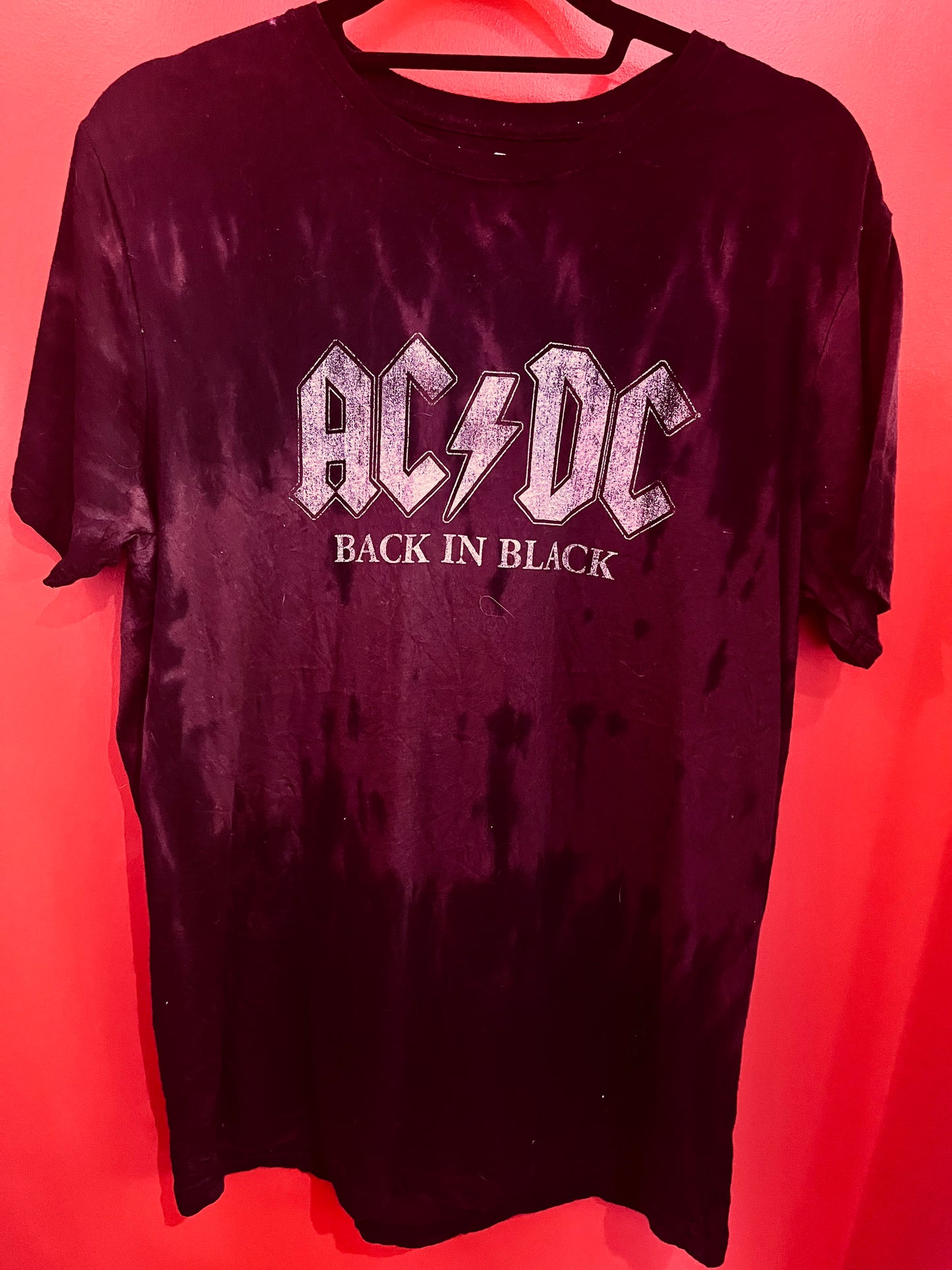 Black Tie Dye AC/DC Band Top