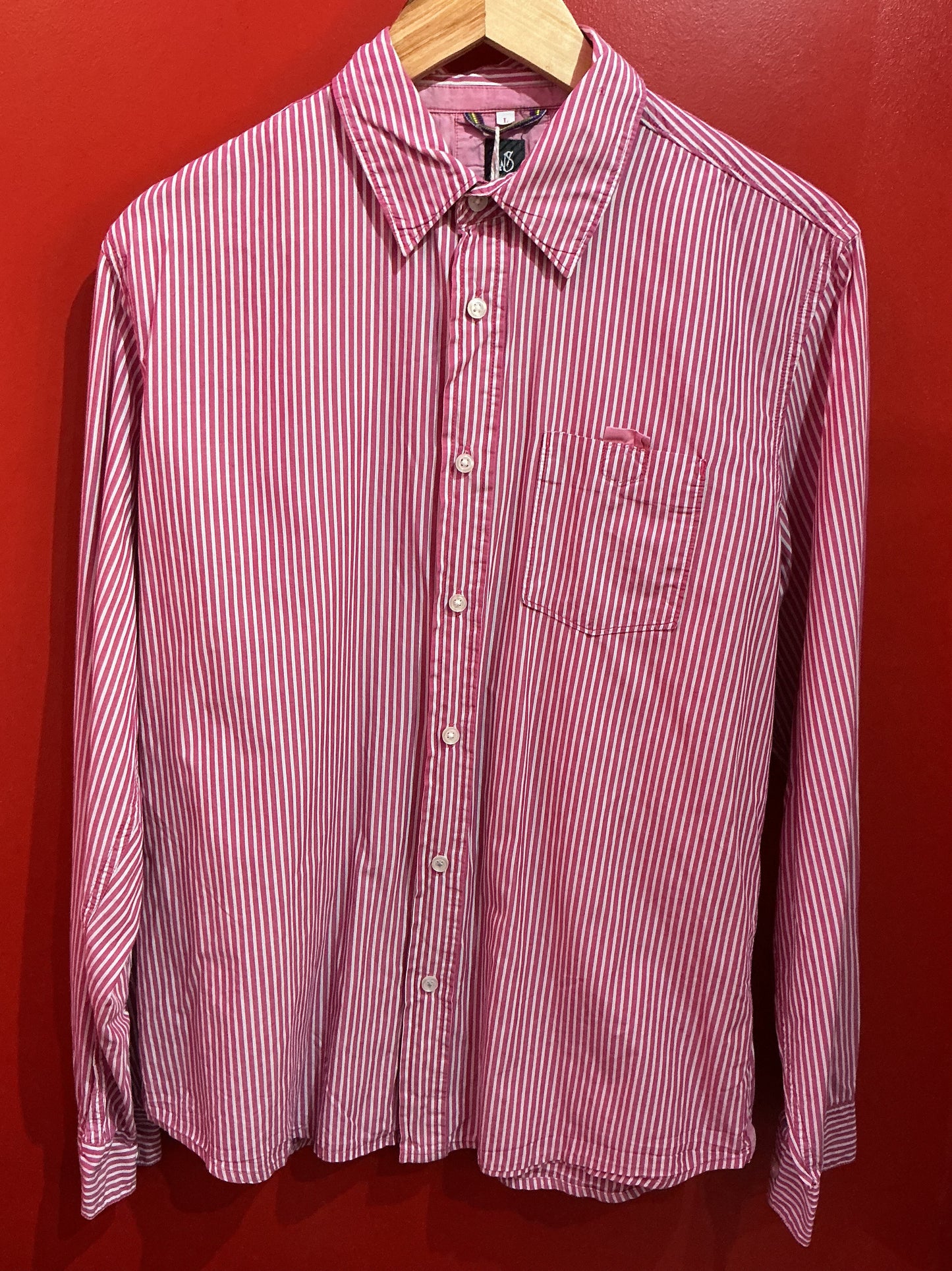 White Stuff Red & White Pinstriped Shirt