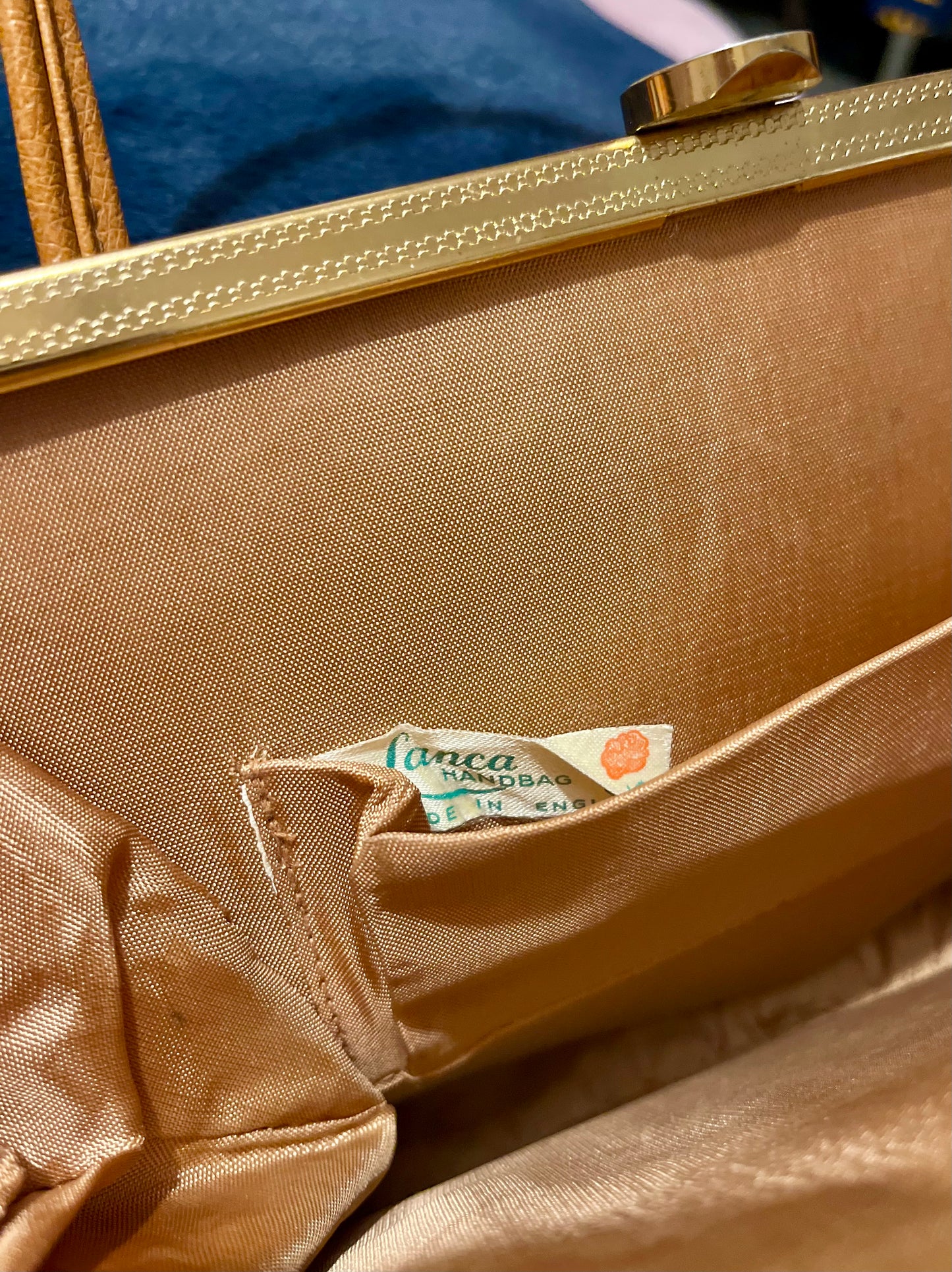 Light Brown 1960s Vintage Lanca Handbag