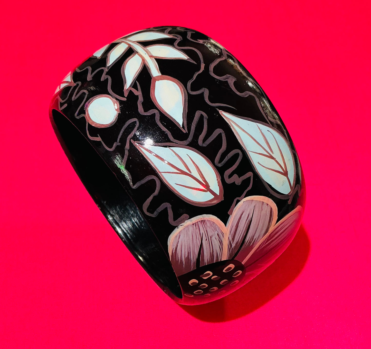 Floral Painted large Bangle
