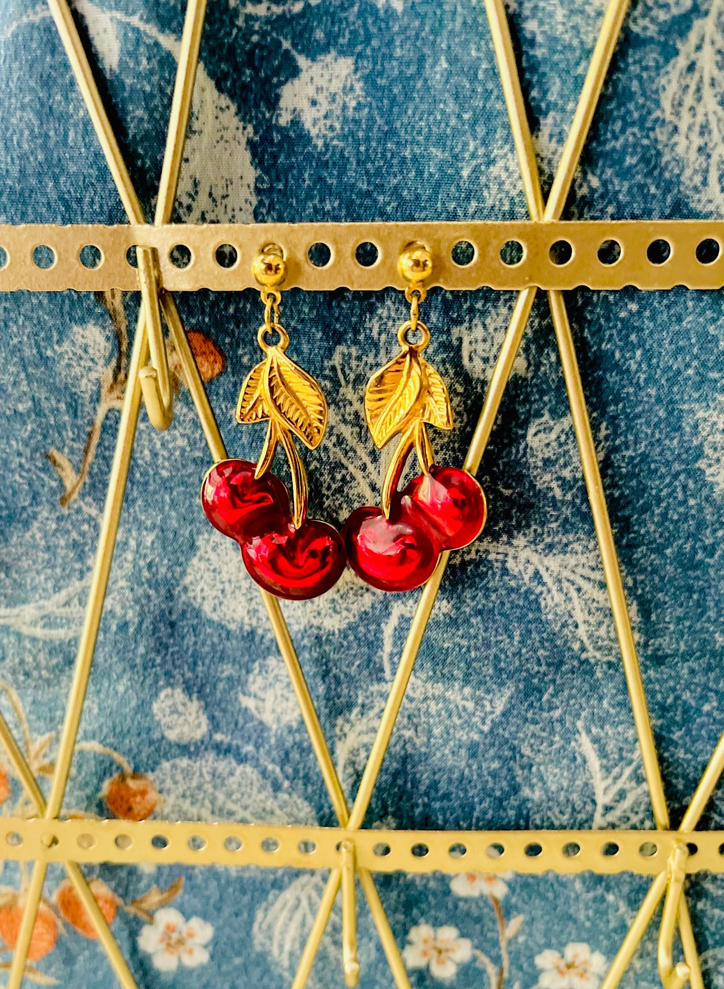 1980s Vintage Cherry Earrings