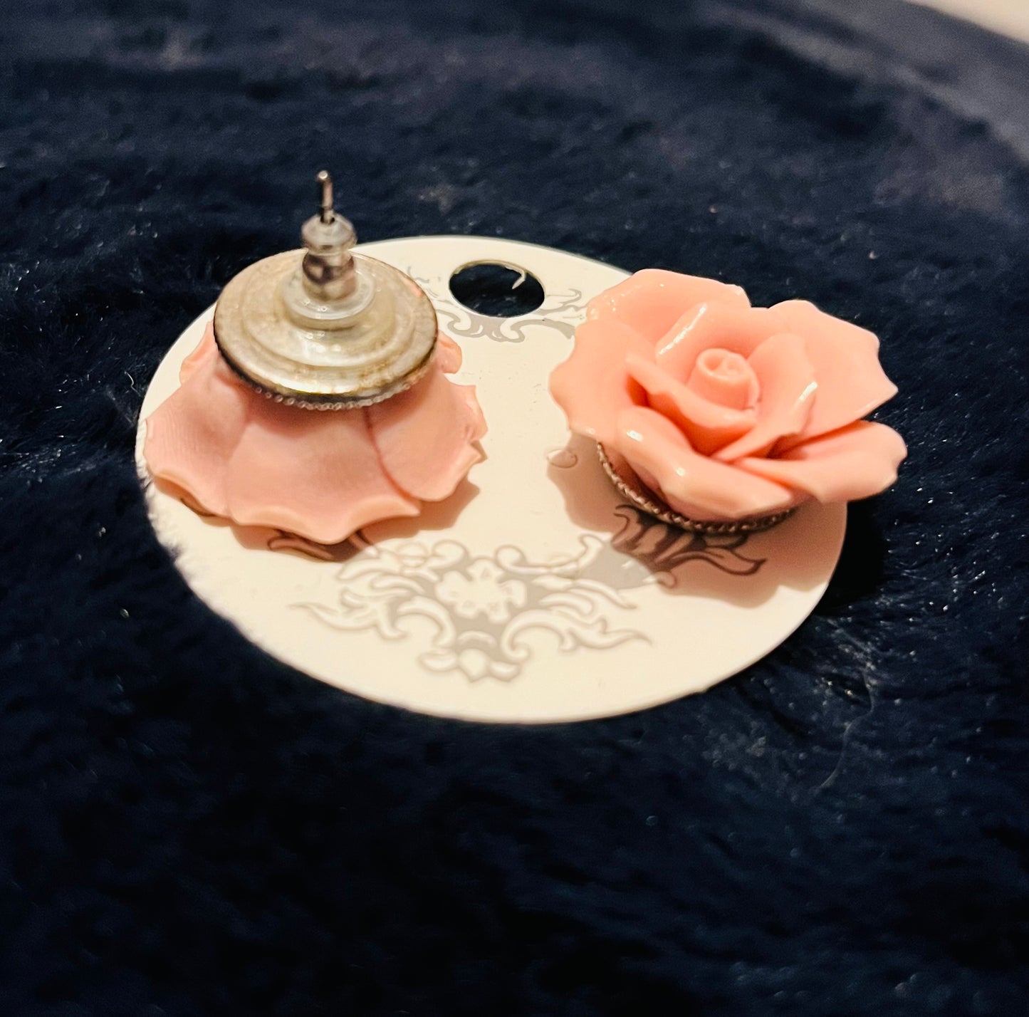 Pink Rose Earrings