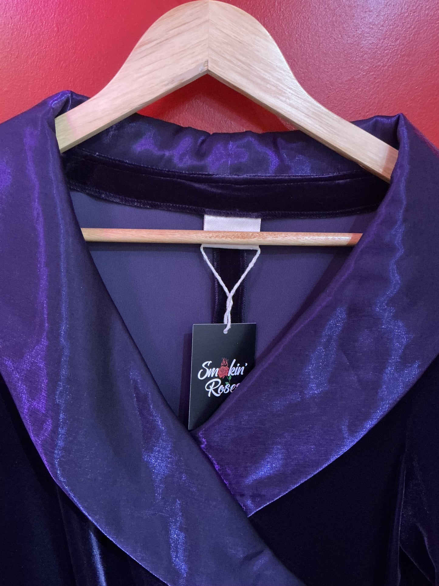 1980s Vintage Minuet Purple Velvet Blouse