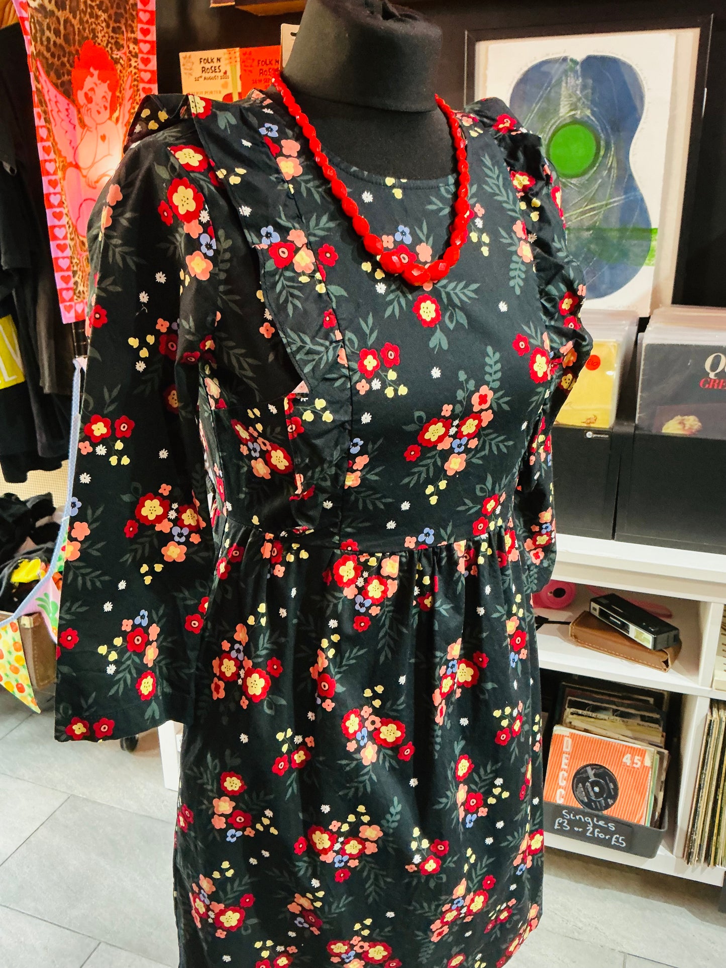 1960s Style Joanie Floral Midi Dress