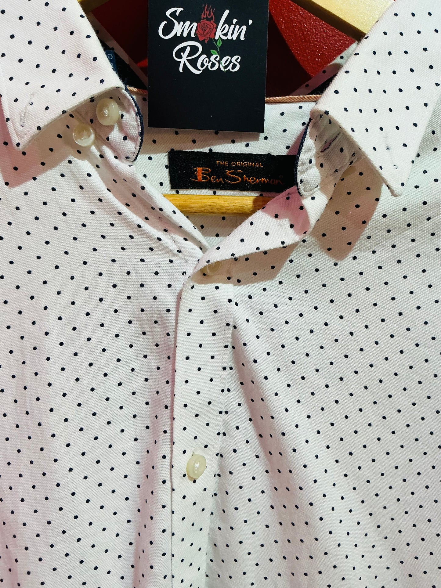 White & Black Polka Dot Ben Sherman Shirt
