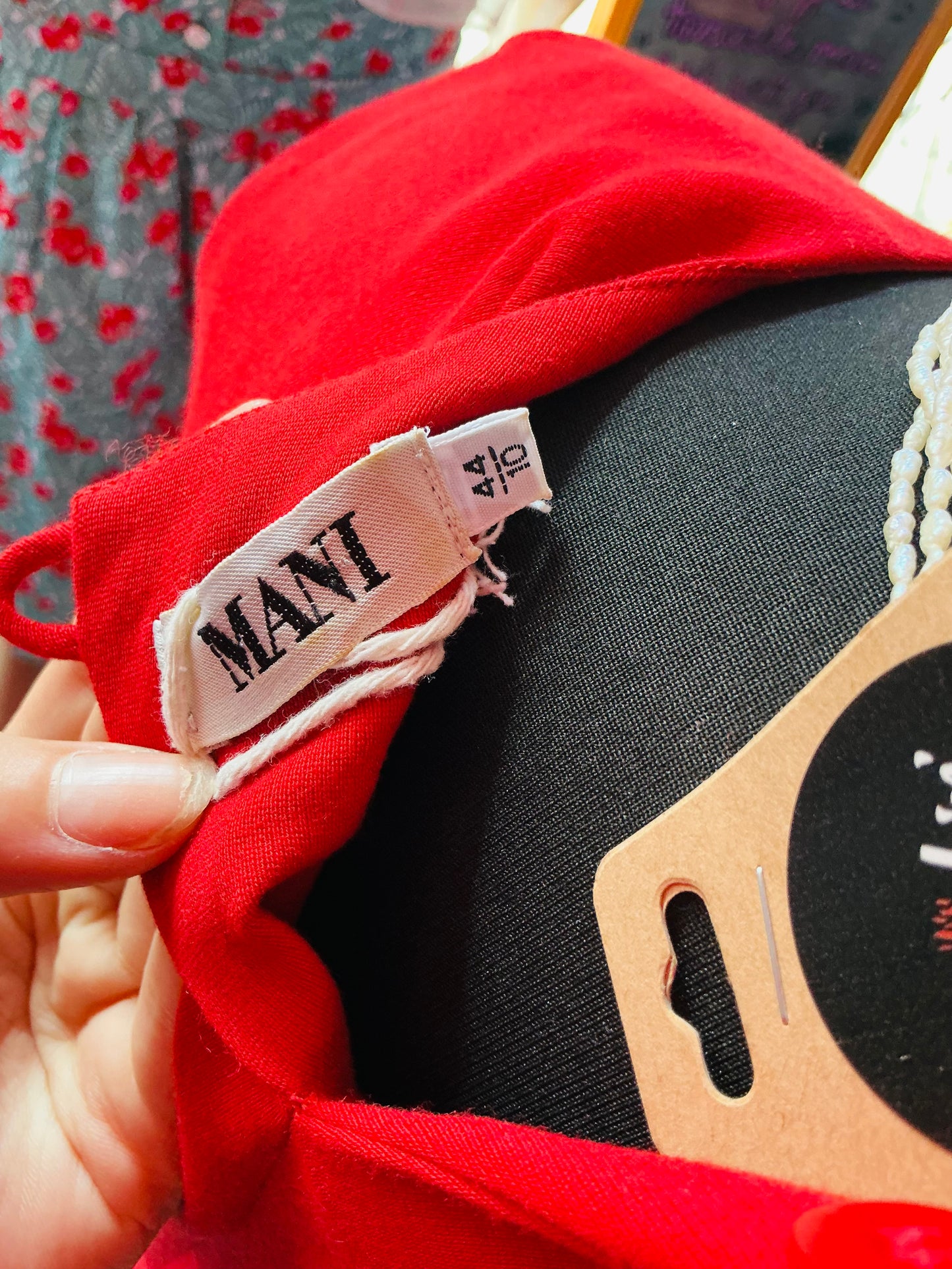 1980s Vintage Mani by Armani Red Pencil Dress