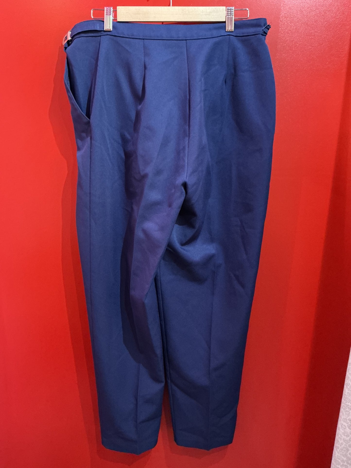70s Vintage Slimma Cigarette Leg Navy Trousers