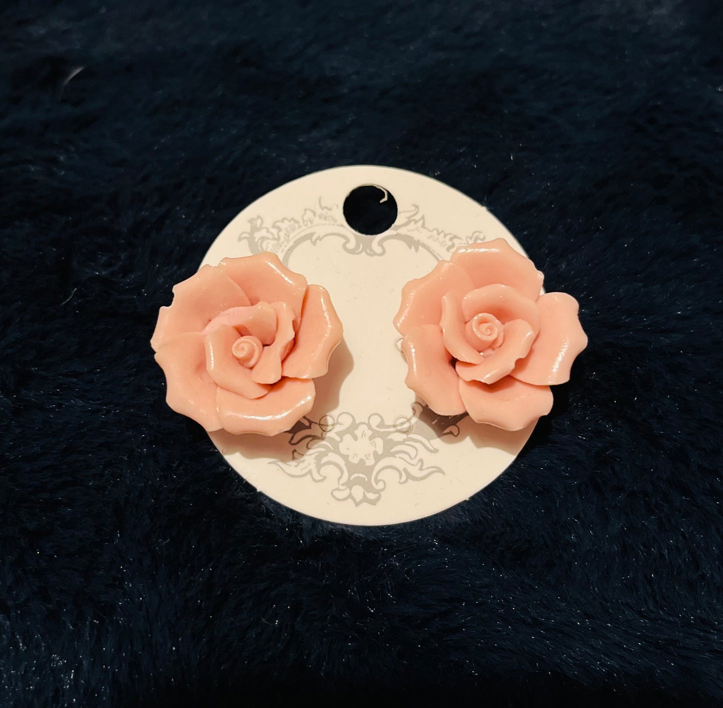 Pink Rose Earrings