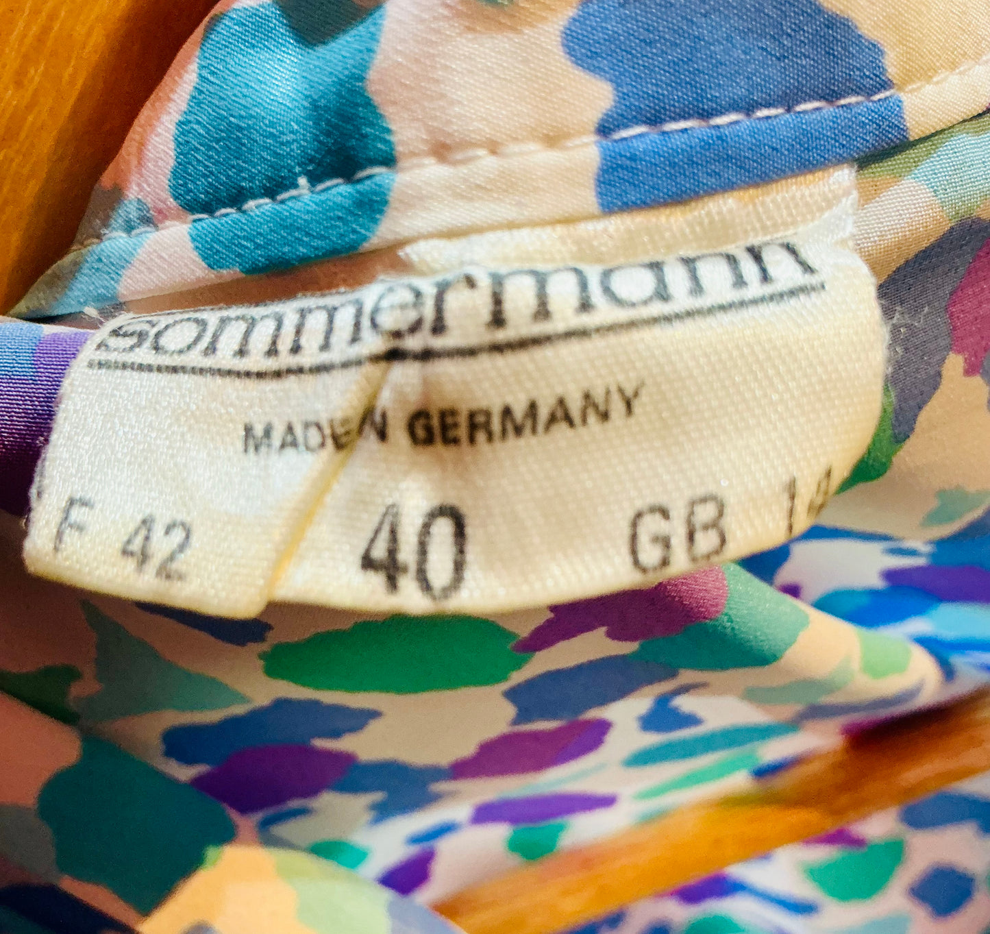 1980s Vintage Sommermann Matching Blouse and Skirt Set