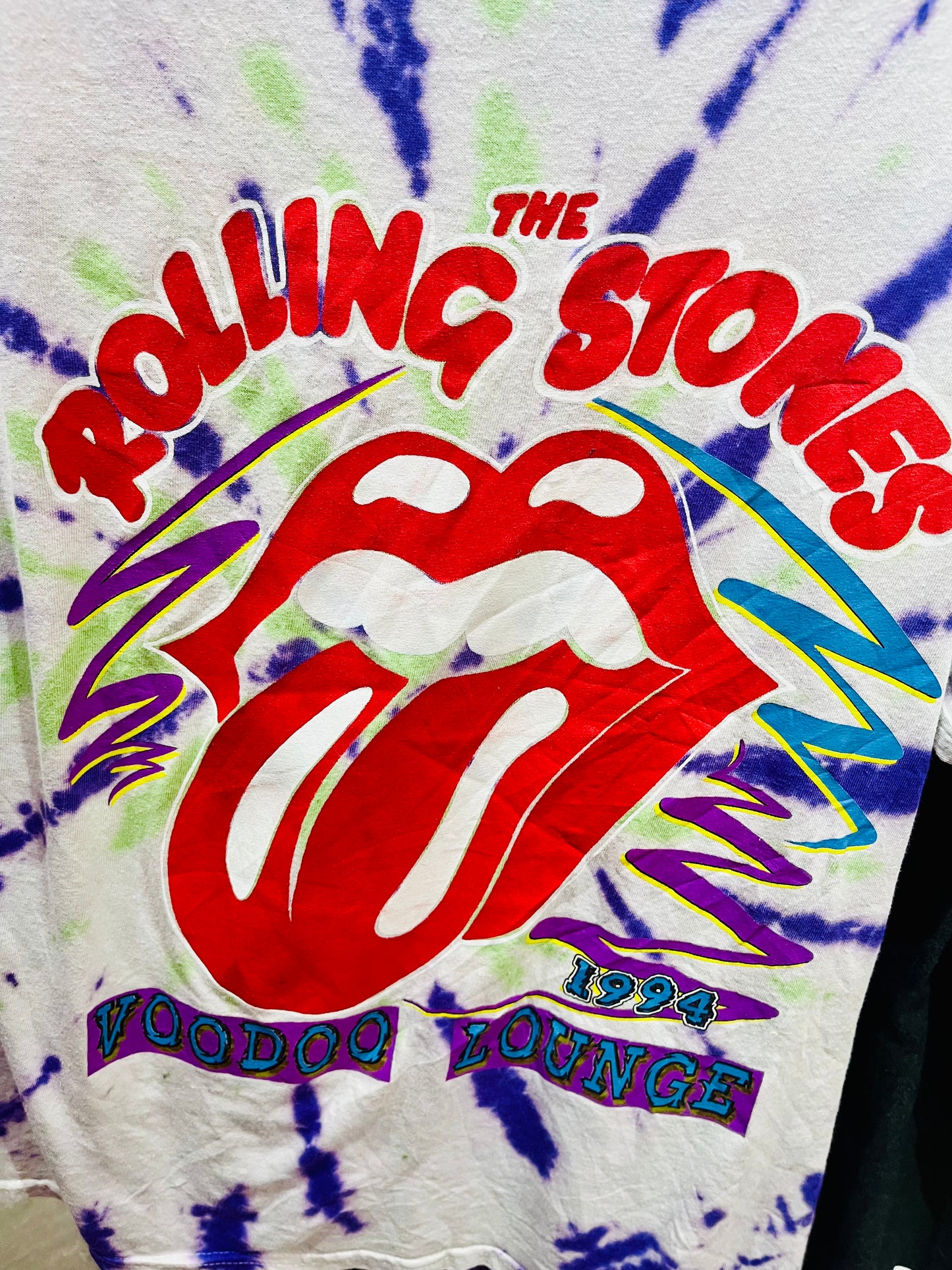 Purple Tie Dye Rolling Stones Band Top