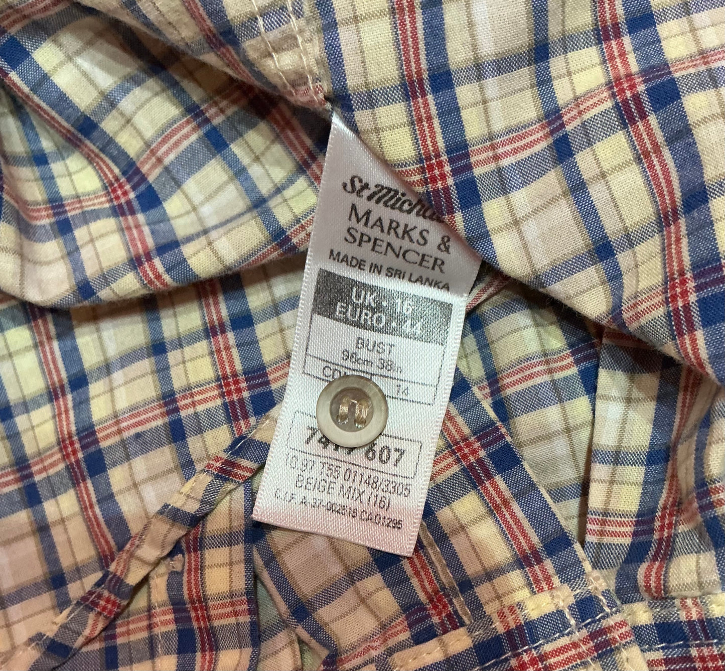 1990s Vintage St Michael Checked Shirt
