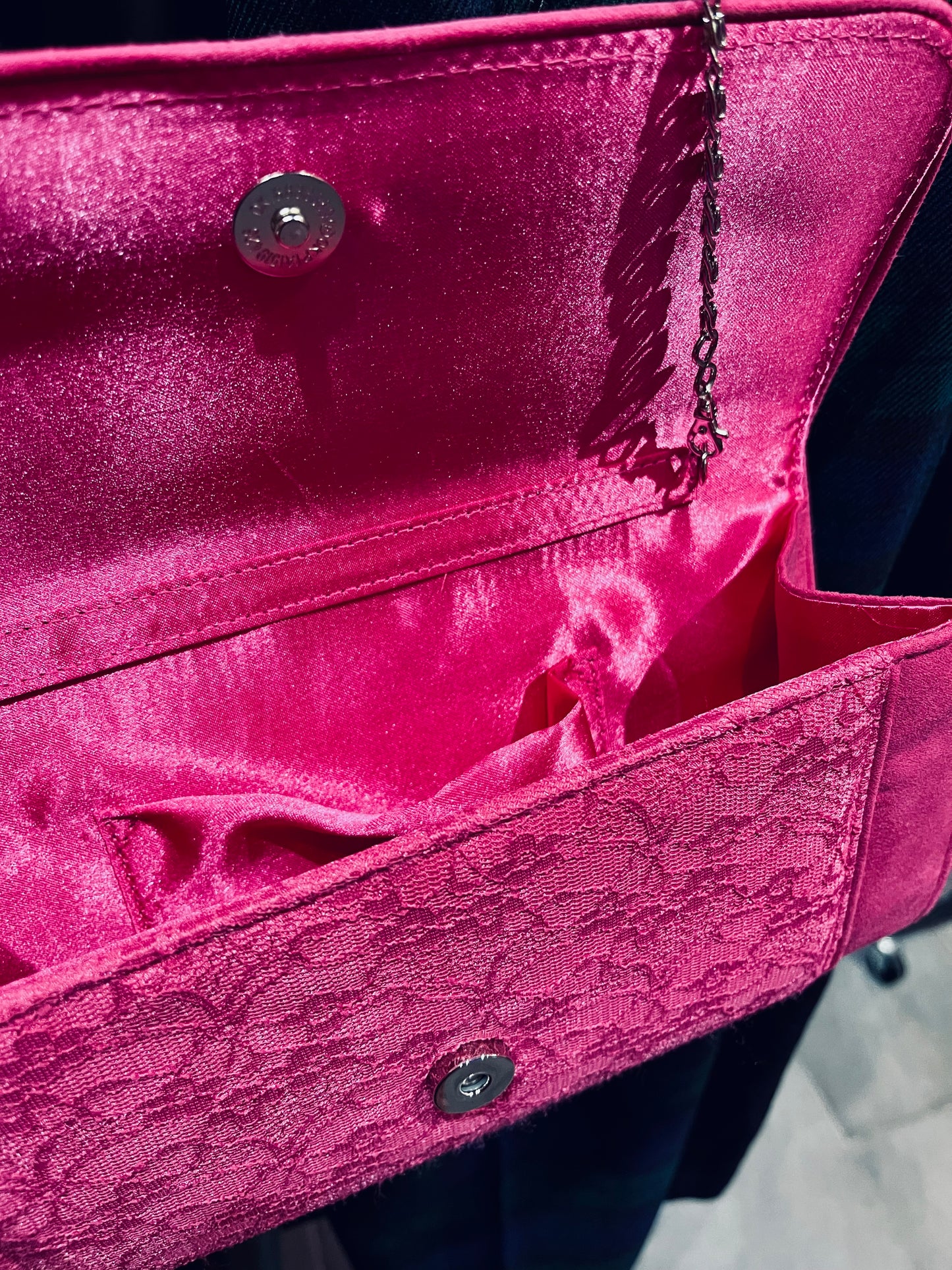 Fuchsia Pink New Ruby Shoo Clutch Bag