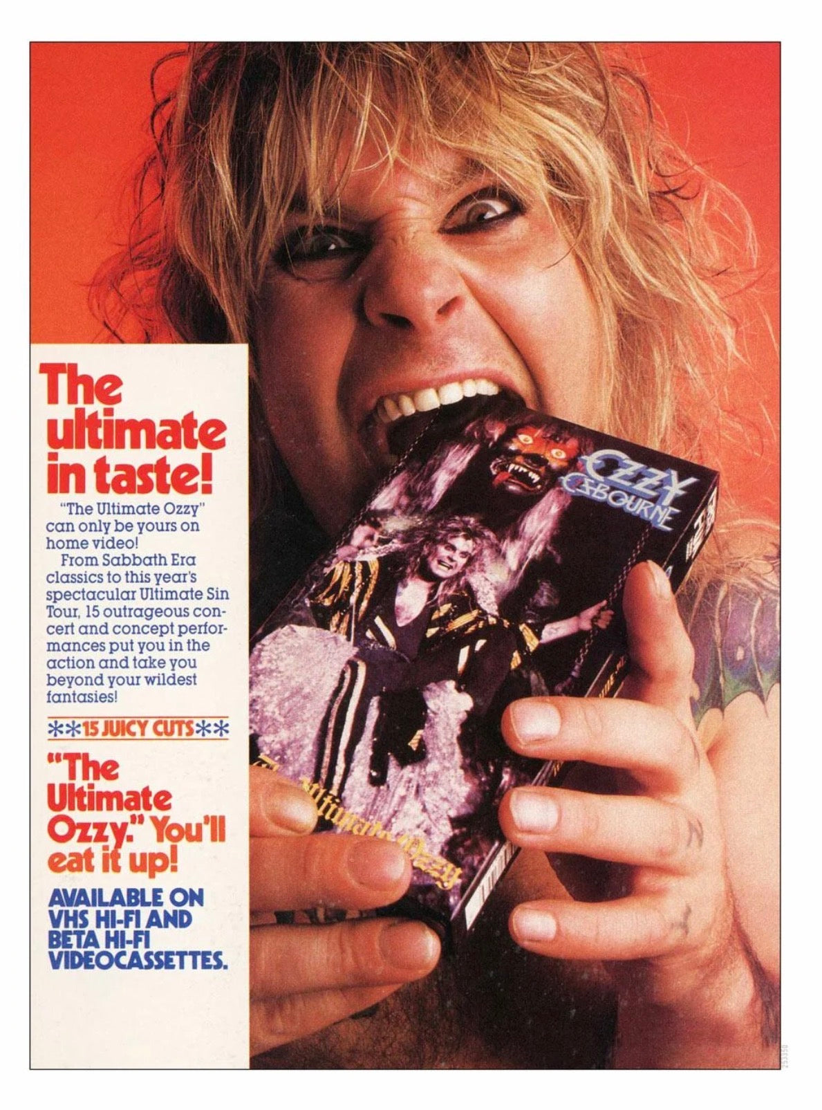 Ozzy Osbourne on Tape Wall Print