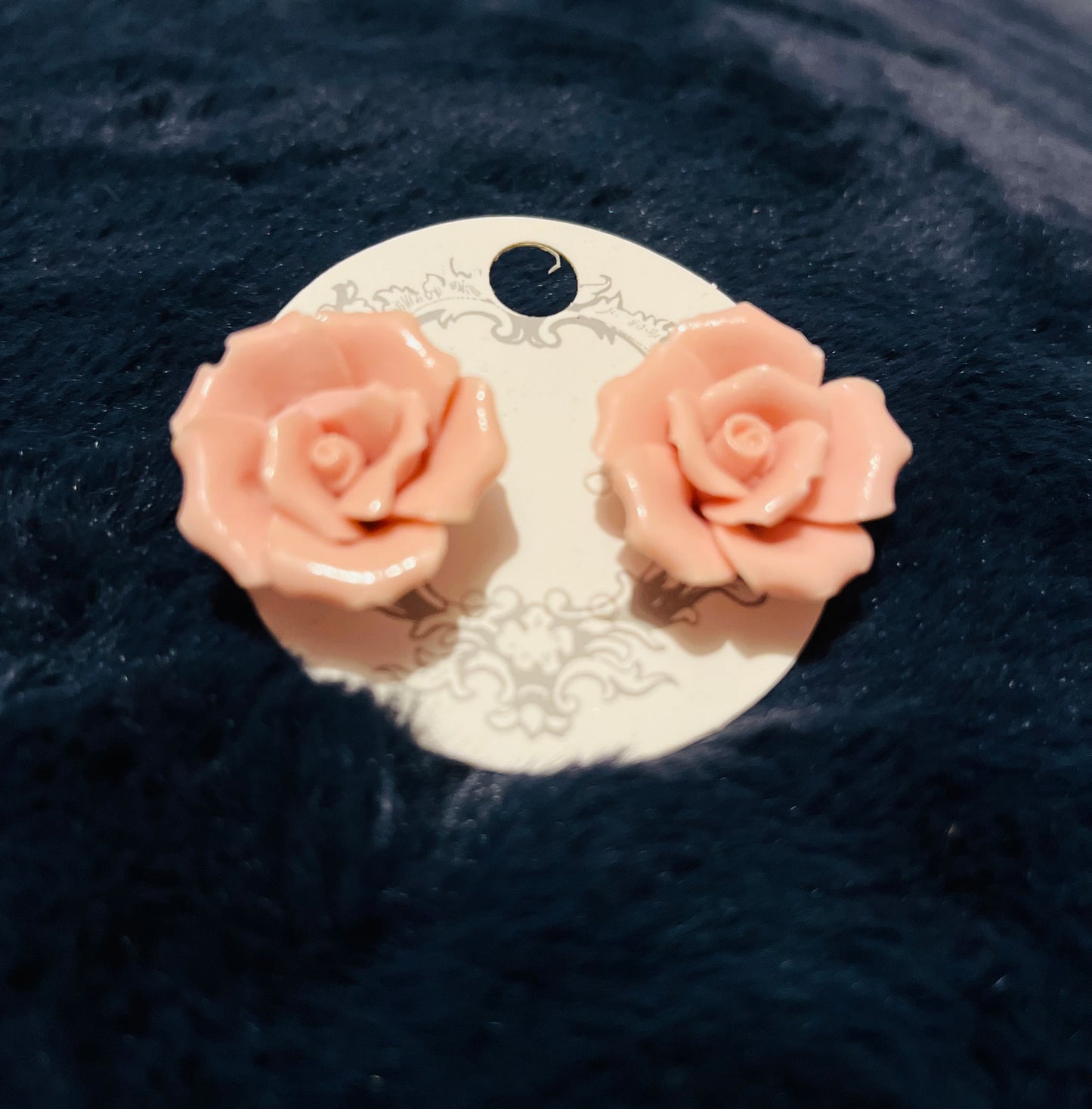 Pink Rose Earrings