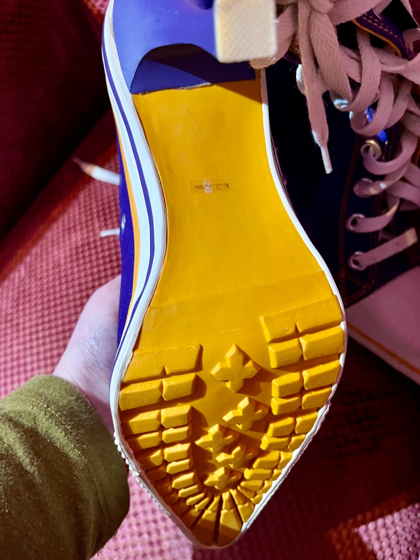 Converse Style Purple Heel Boots