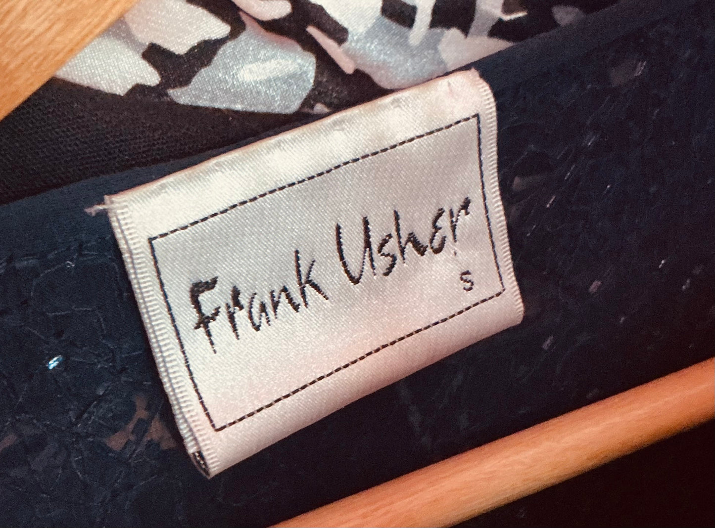 1980s Vintage Frank Usher Navy Glittery Beaded Jacket