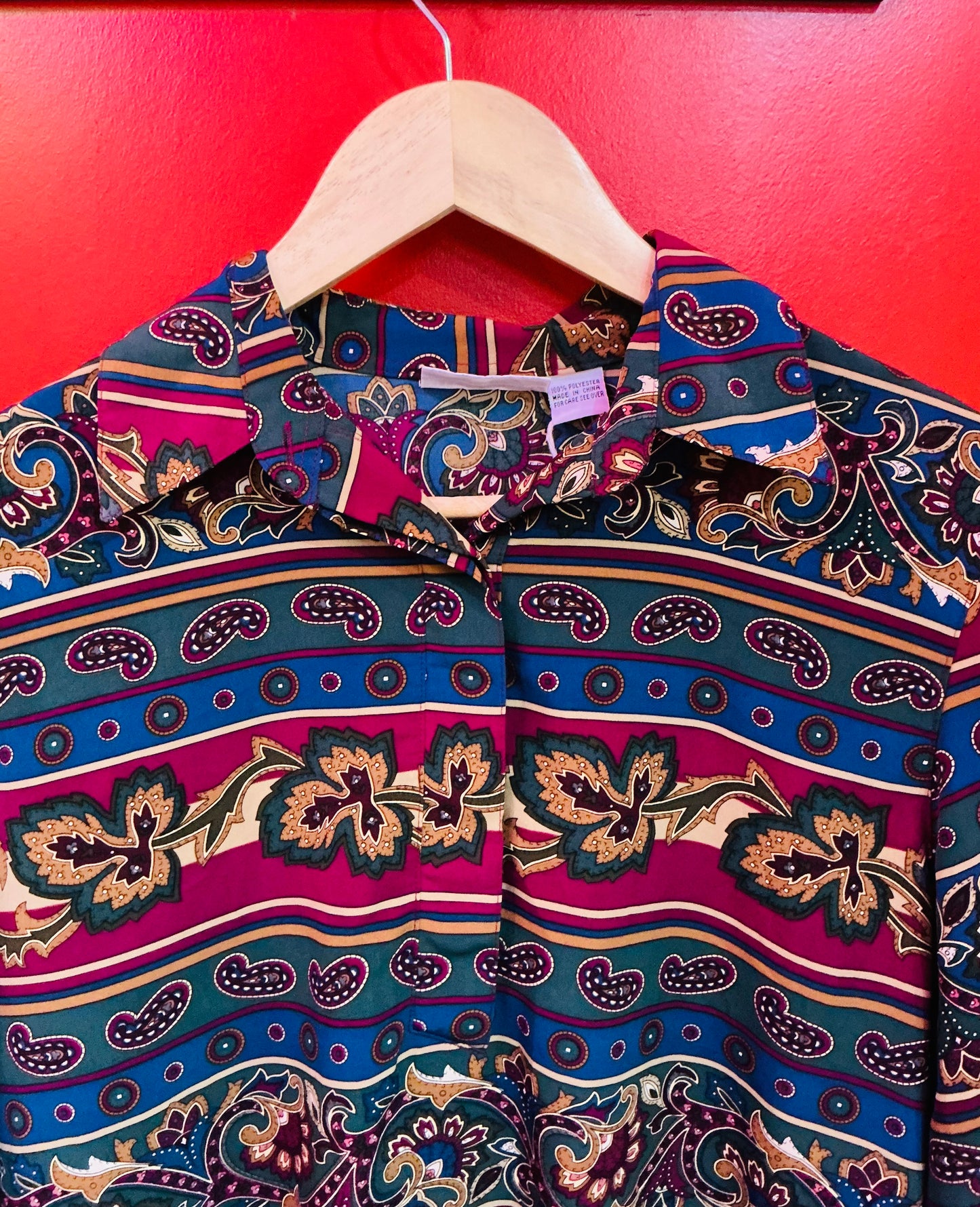 Alfred Dunner 80s Vintage Retro Patterned Shirt