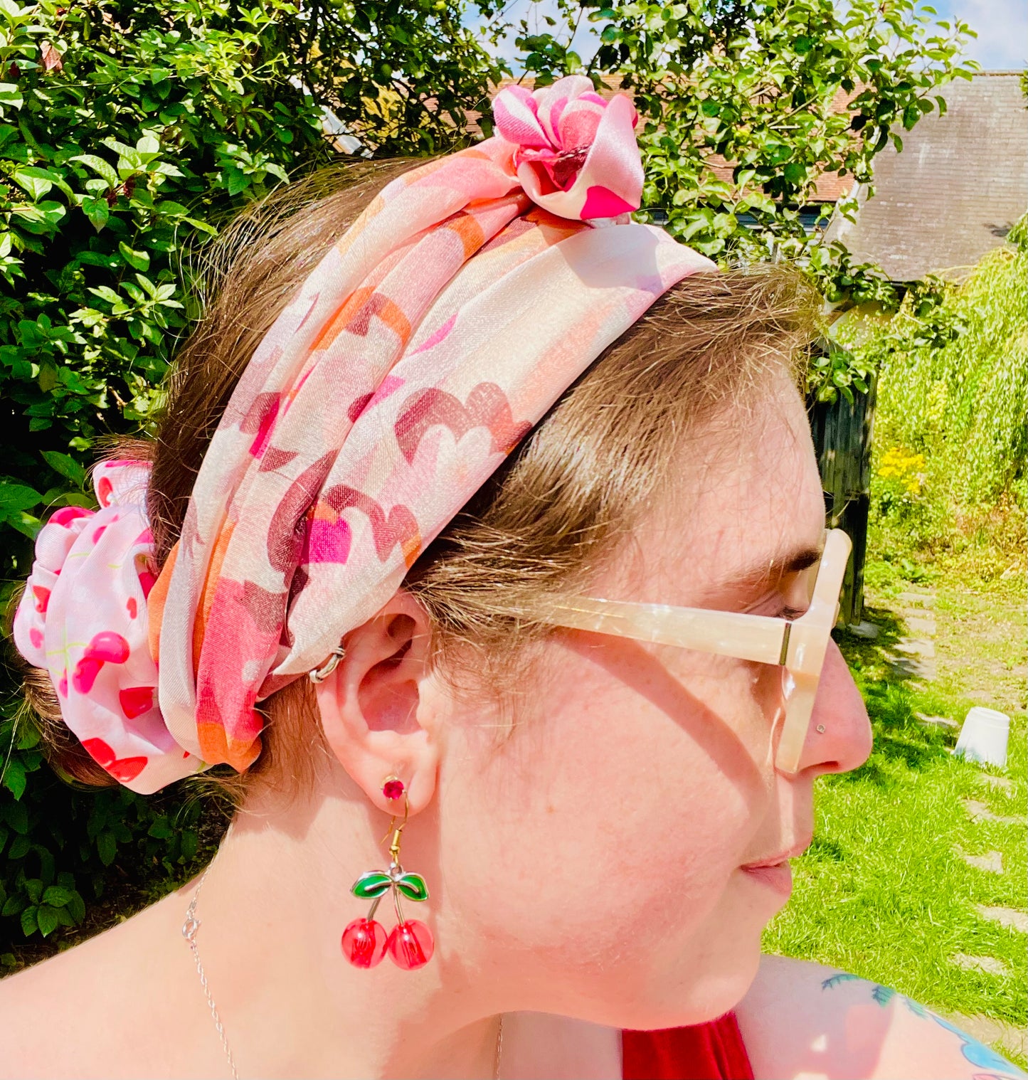 70s Retro Floral Headscarf