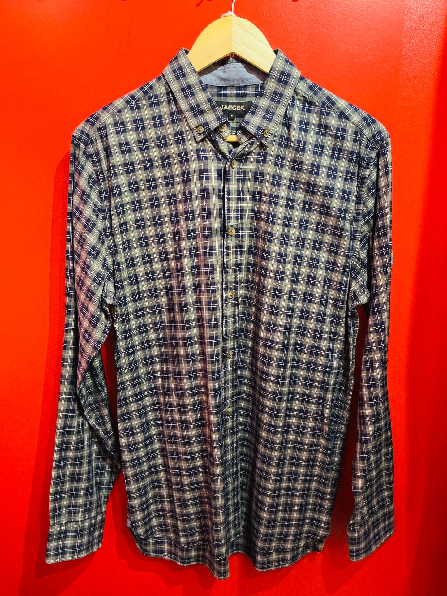 Vintage Jaeger Green & Blue Checked Shirt