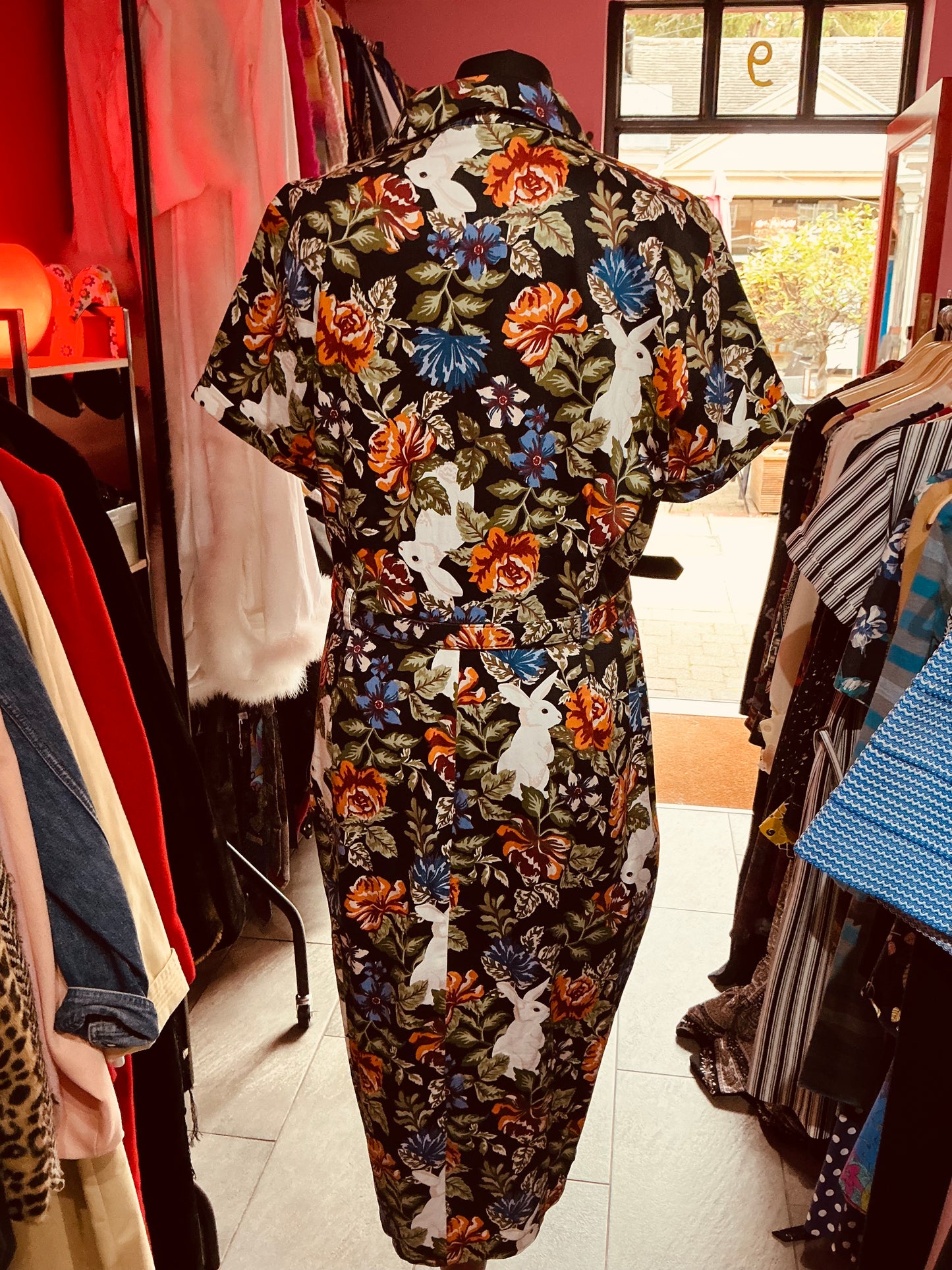 Collectif Vintage Autumn Garden Pencil Dress