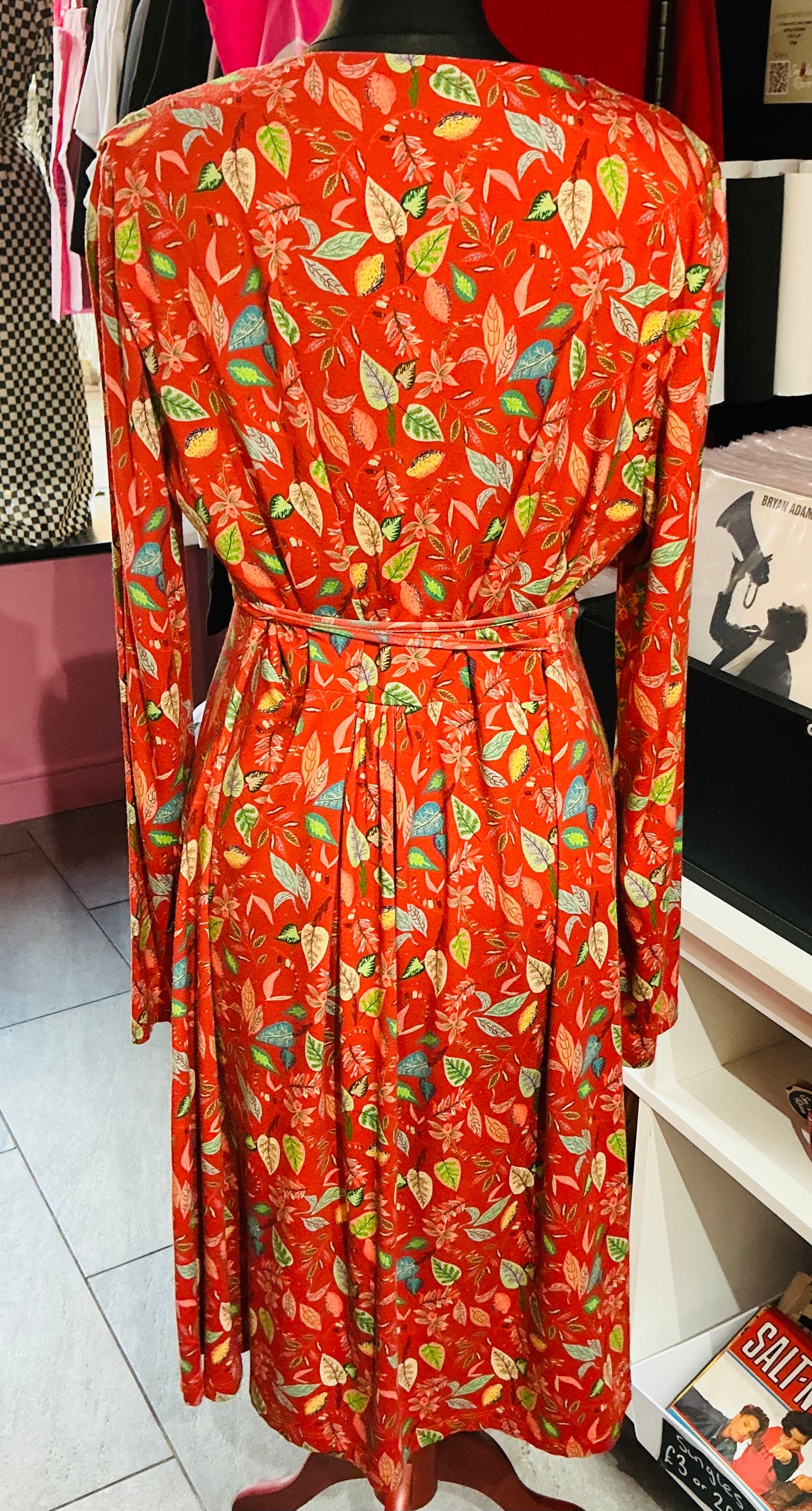 70s Boho Style Orange Joe Browns Midi Dress