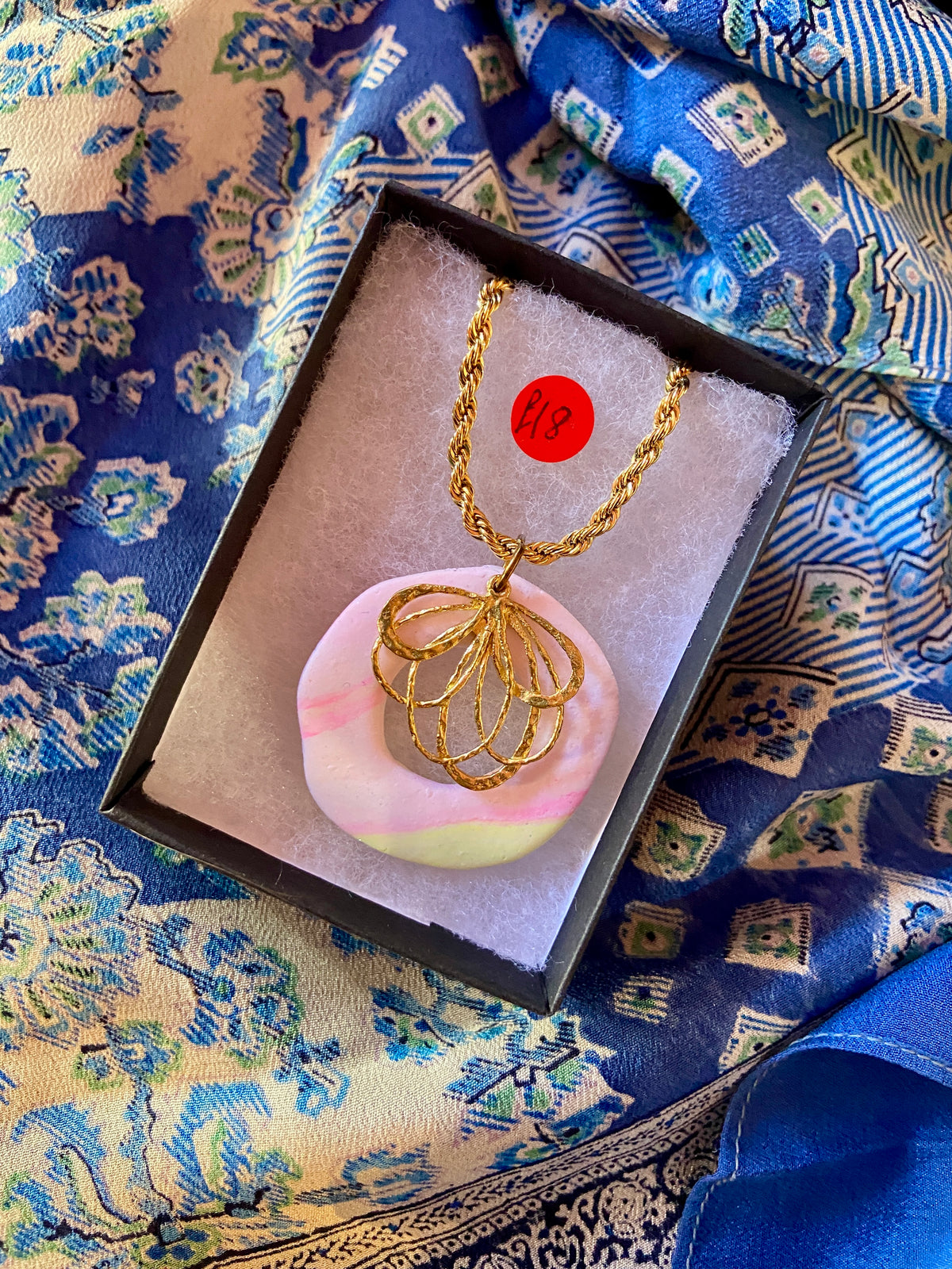 Handmade Baby Pink Pendant Necklace by Laurie May