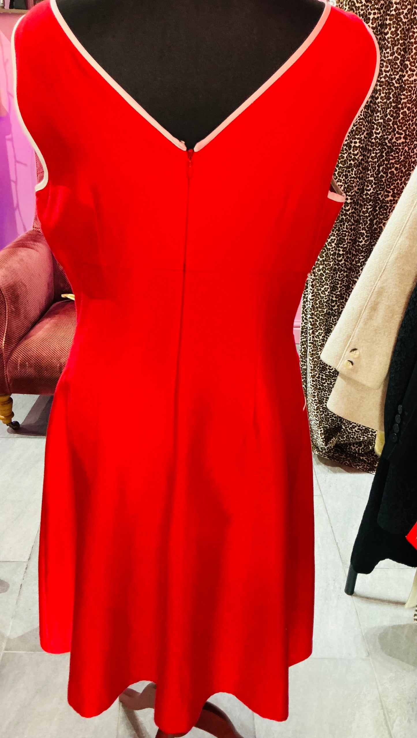 Phase Eight 1960s Style Bright Red Dress