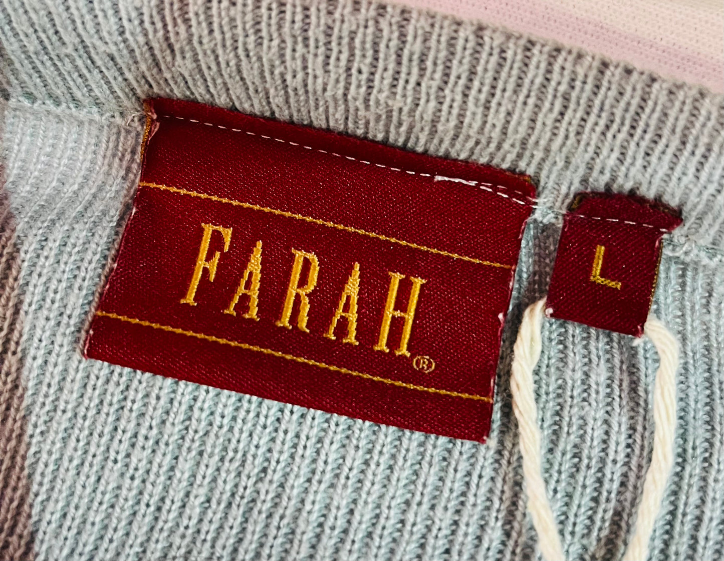 1990s Vintage Blue Farah Jumper