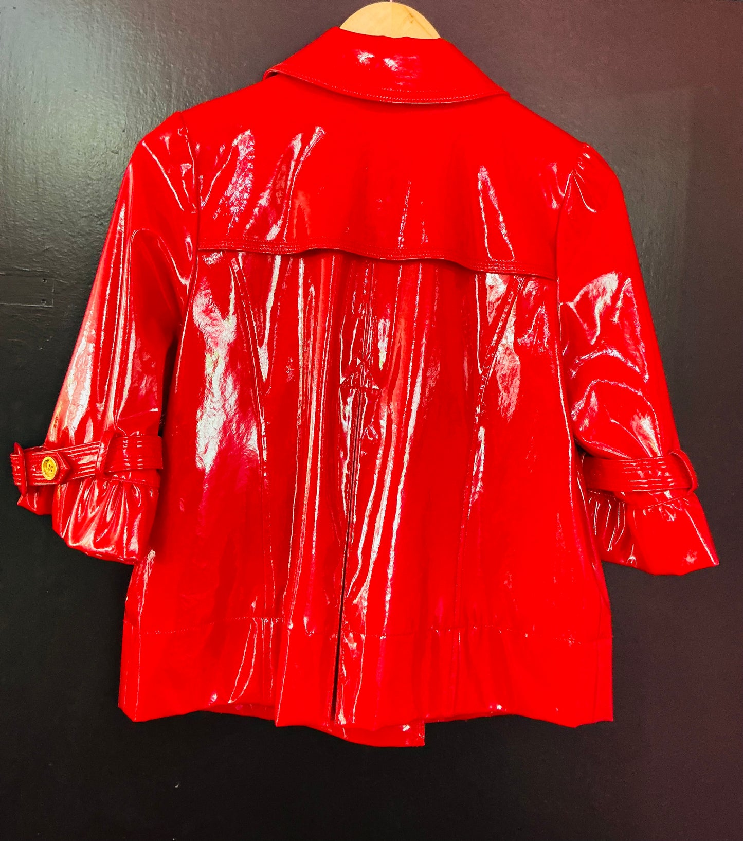 1990s Vintage Juicy Couture Red Patent Jacket