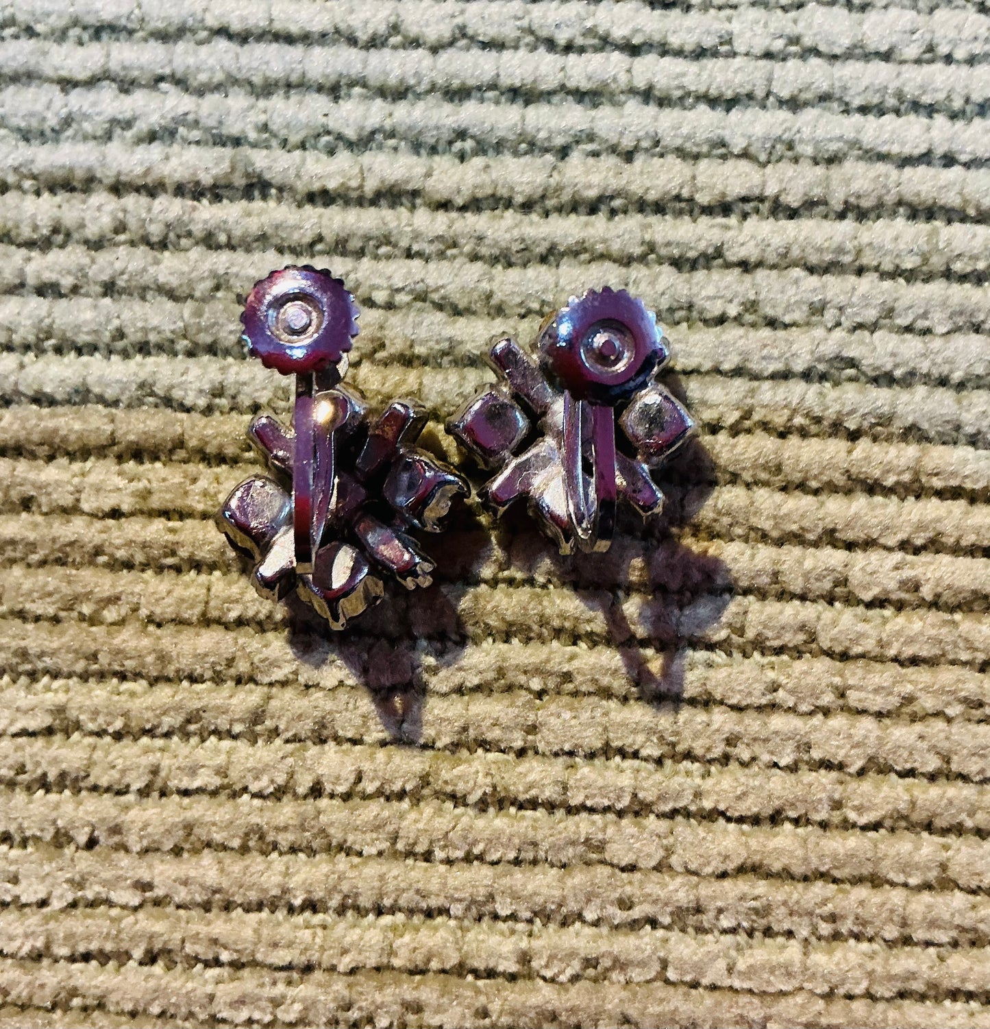 Vintage Diamanté Clip on Earrings
