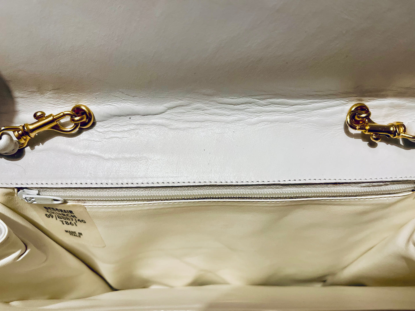 White and Black Debonair 1960s Vintage Handbag